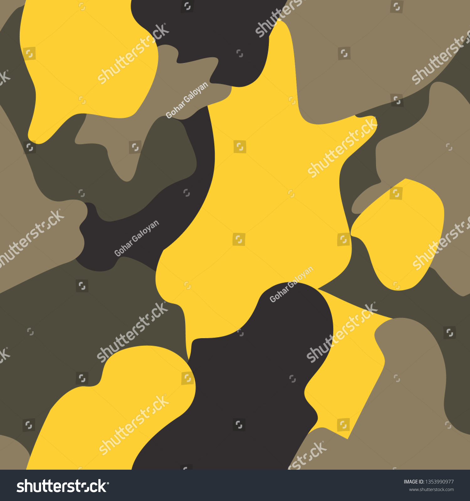 Vector Military Yellow Light Dark Brown Stock Vector (Royalty Free ...