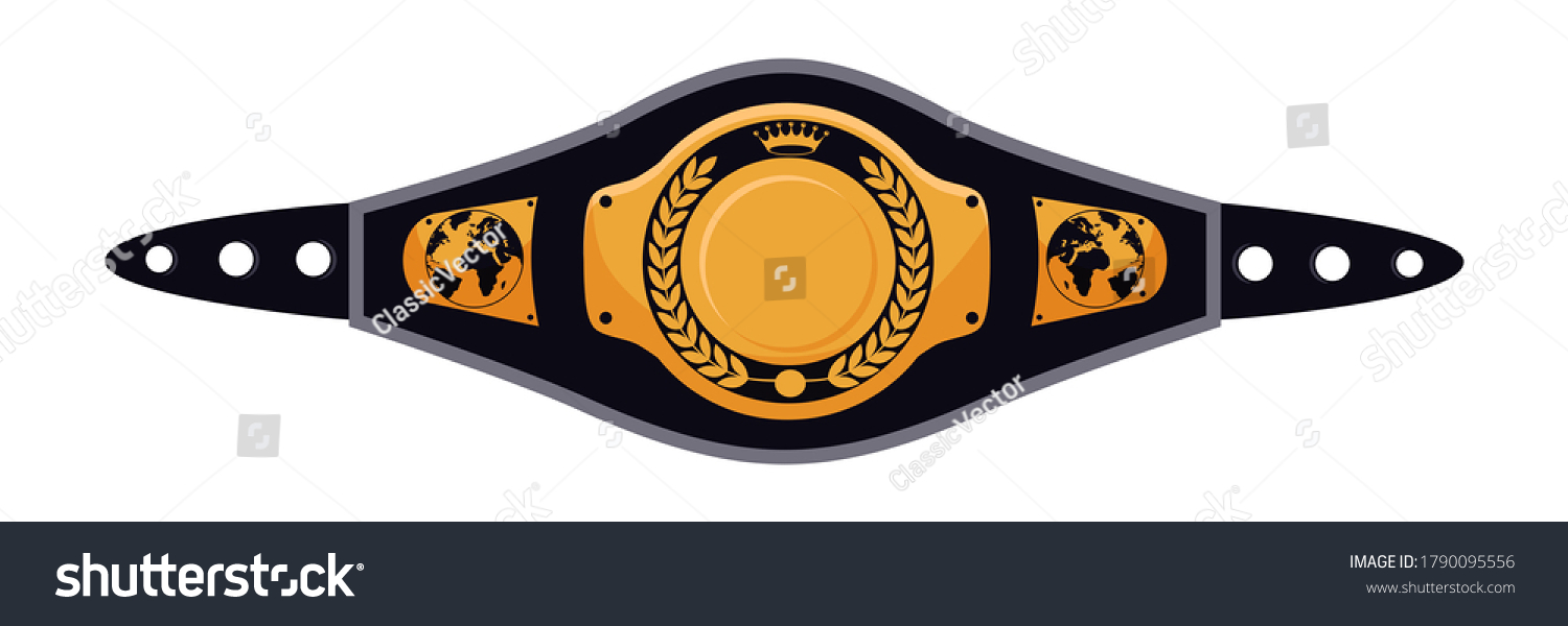 SVG of Vector mixed martial arts title champion belt isolated on white background. Trophy award for boxing, kickboxing or wrestling championship competition and tournament. Professional sport prize reward svg