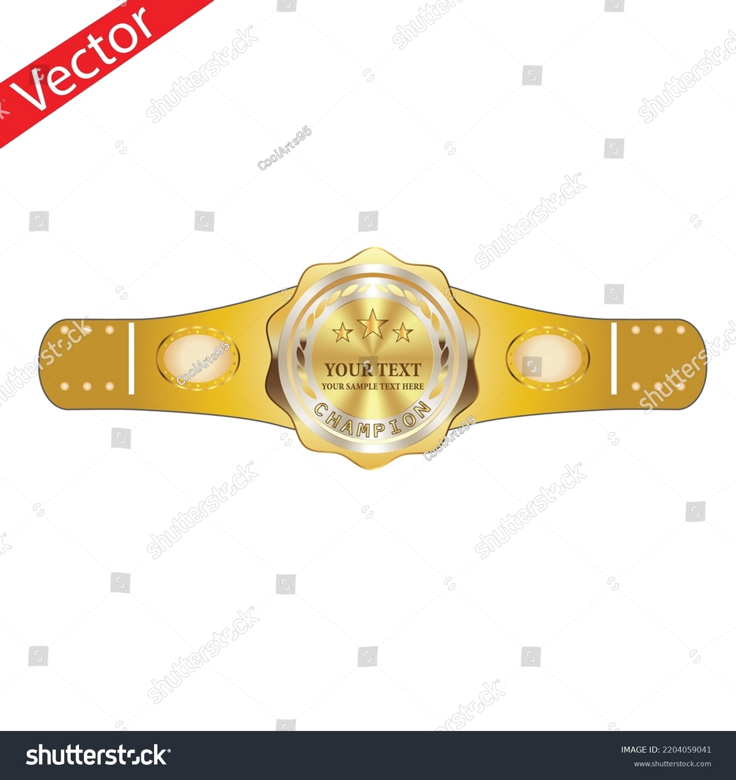 SVG of Vector mixed martial arts title champion belt isolated on white background. Trophy award for boxing, kickboxing or wrestling championship competition and tournament. Professional sport prize reward svg