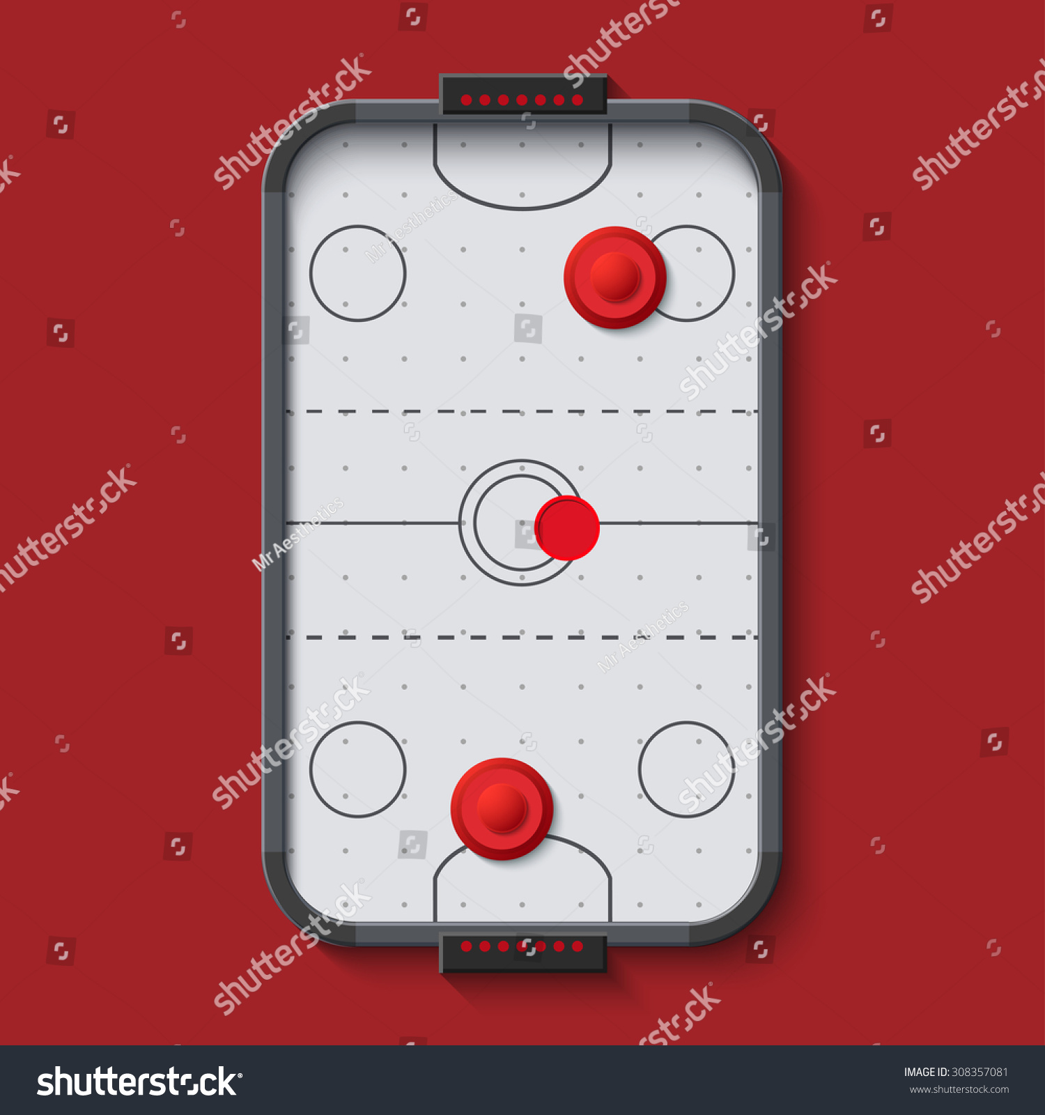 Vector Modern Air Hockey Table On Stock Vector Royalty Free