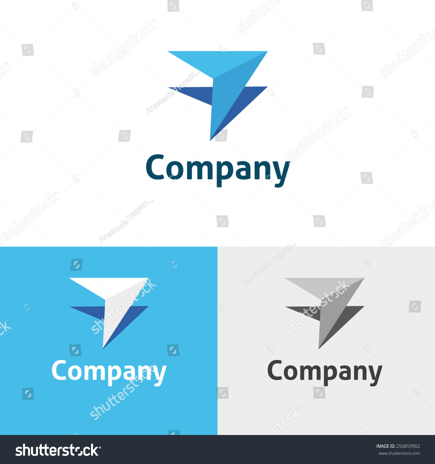 Vector Modern Minimalistic Arrow Plane Logo Stock Vector (Royalty Free) 256859902 Shutterstock