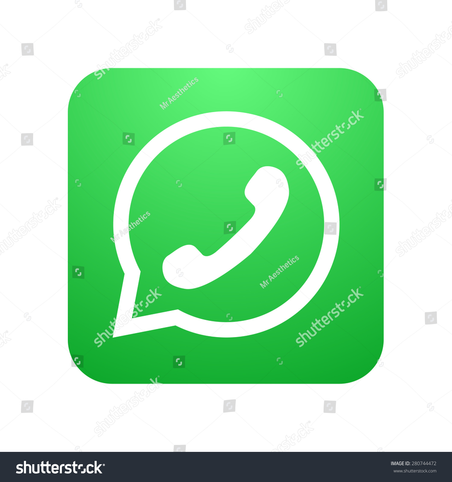 Vector modern phone icon in bubble speech on white background Stock ...