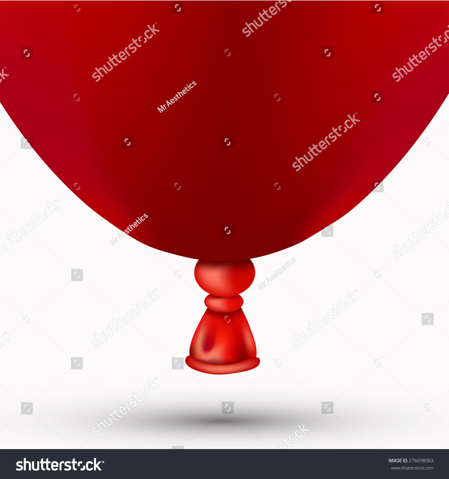 Vector Modern Red Balloon On White Stock Vector Royalty Free 276698063