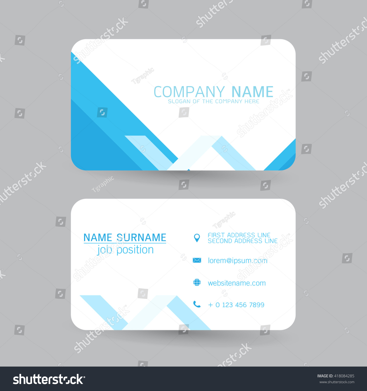 vector modern simple light business card stock vector