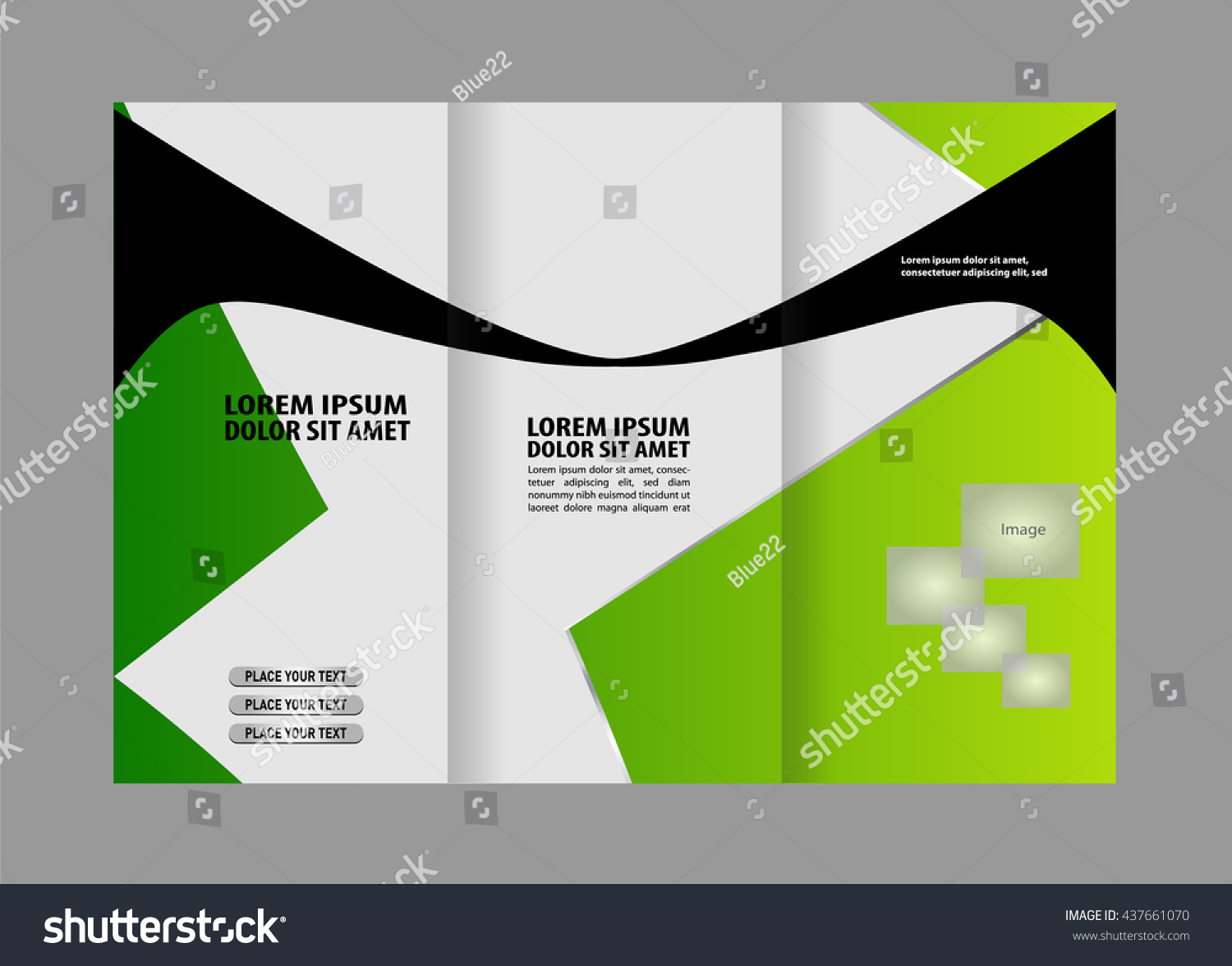 Vector Modern Trifold Brochure Design Template Stock Vector (Royalty ...