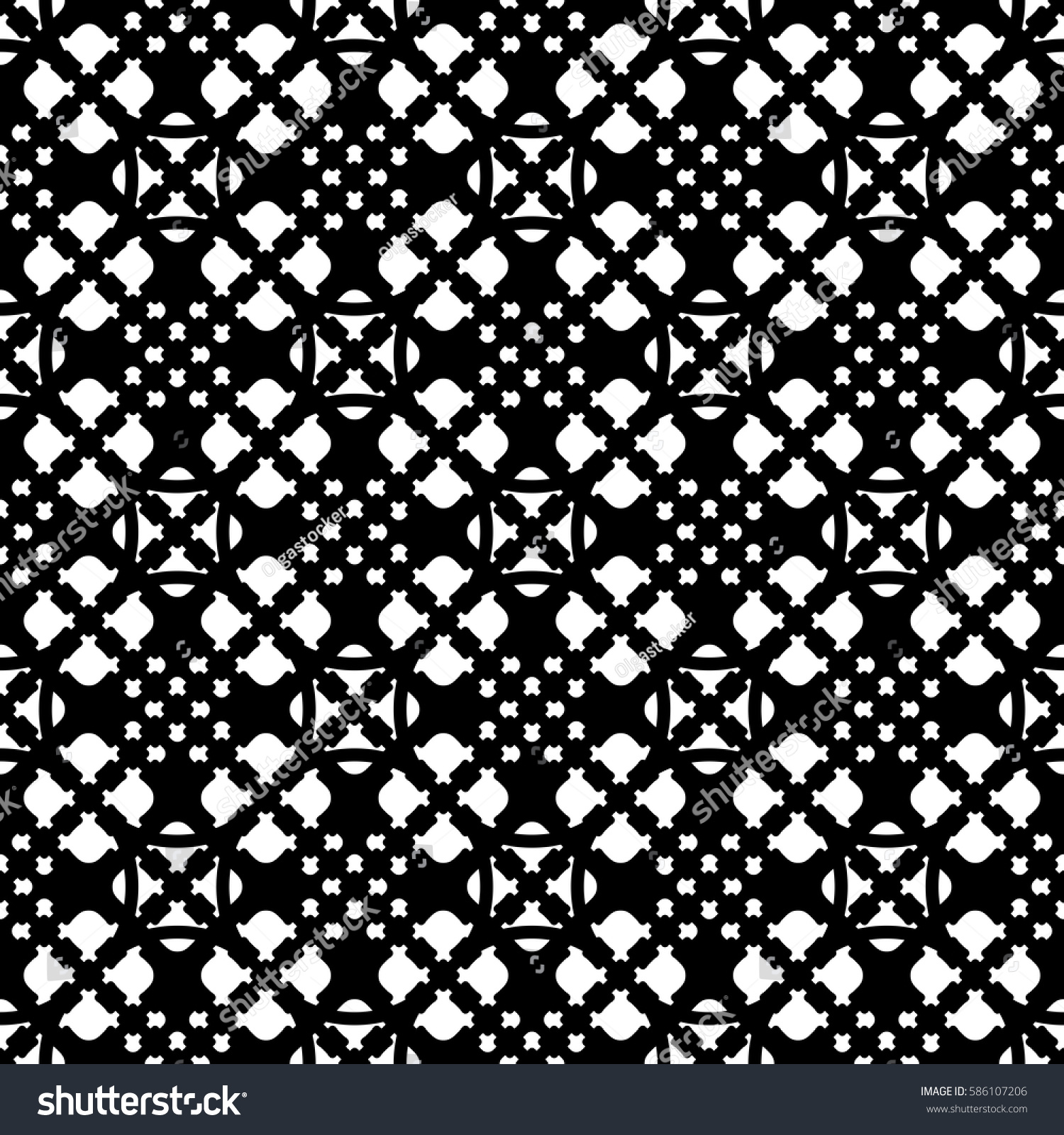 Vector Monochrome Seamless Texture Simple Endless Stock Vector (Royalty ...