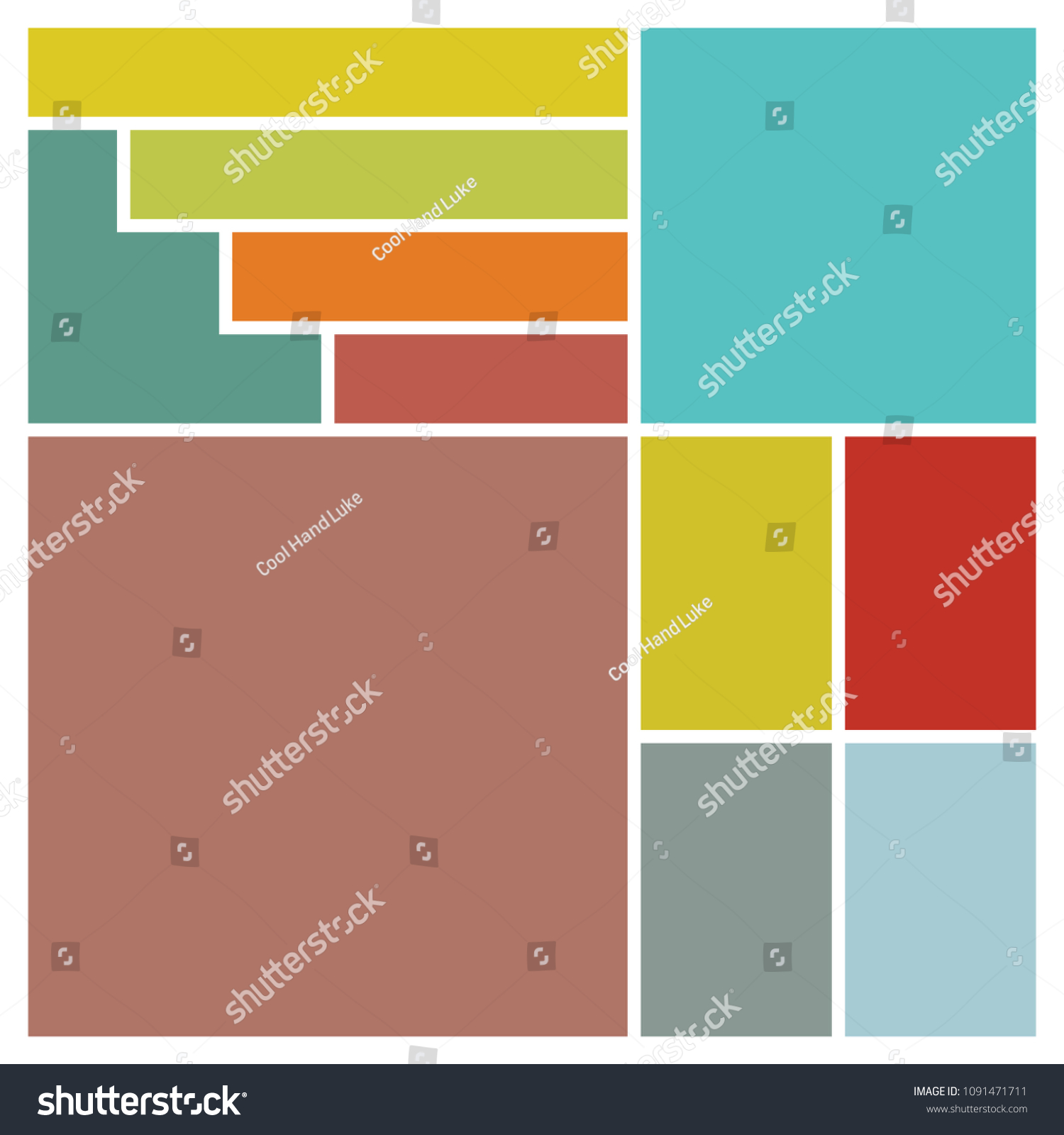 Vector Mood Board Branding Presentation Creative Stock Vector Royalty