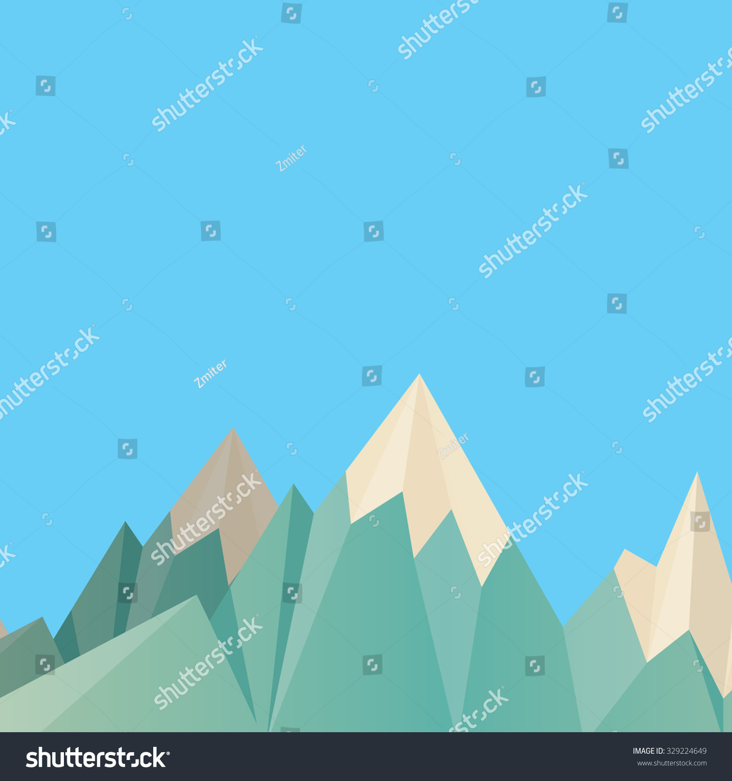 Vector Mountains Background - 329224649 : Shutterstock