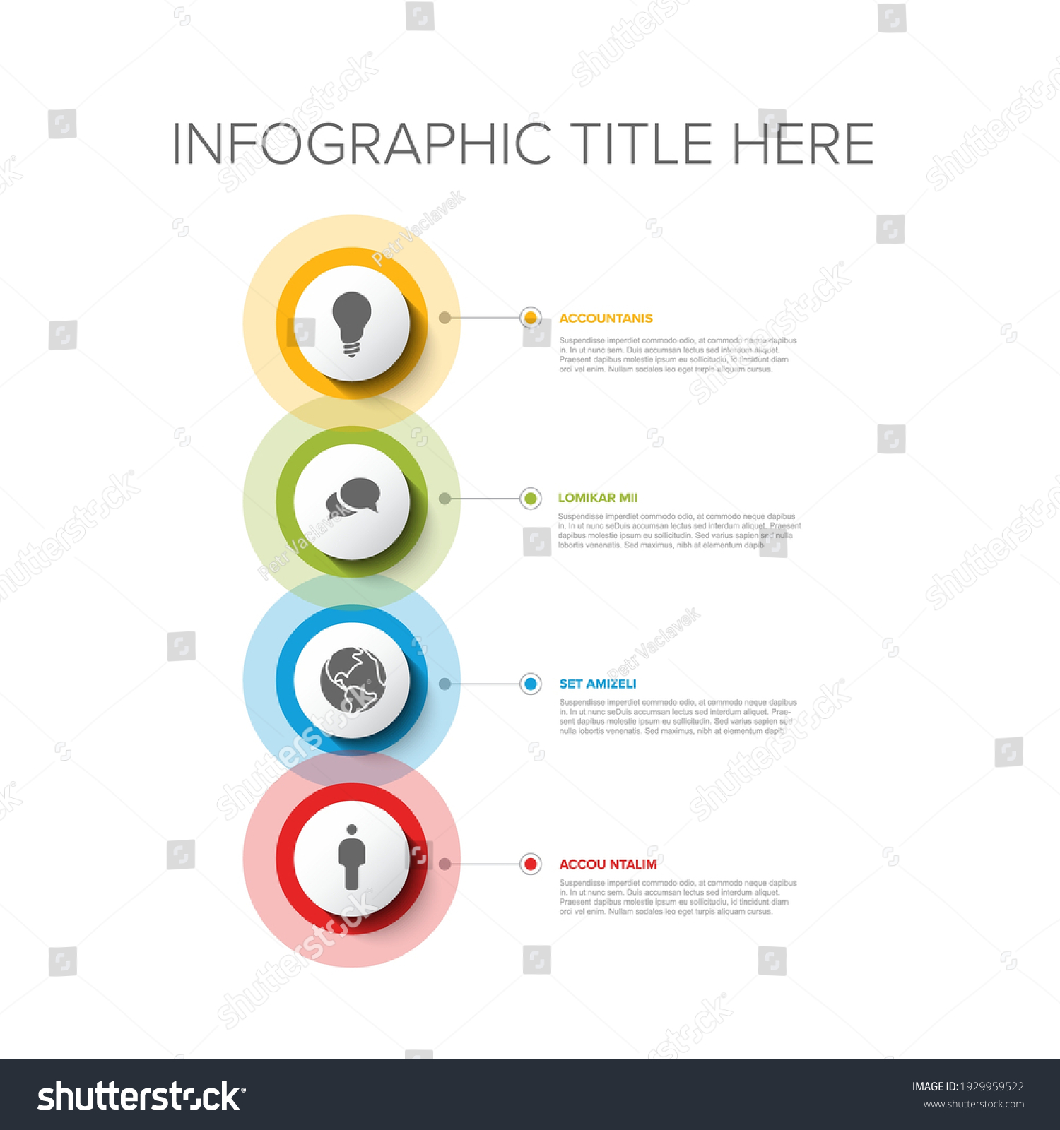 Vector Multipurpose Infographic Template Set Four Stock Vector Royalty Free 1929959522 4889