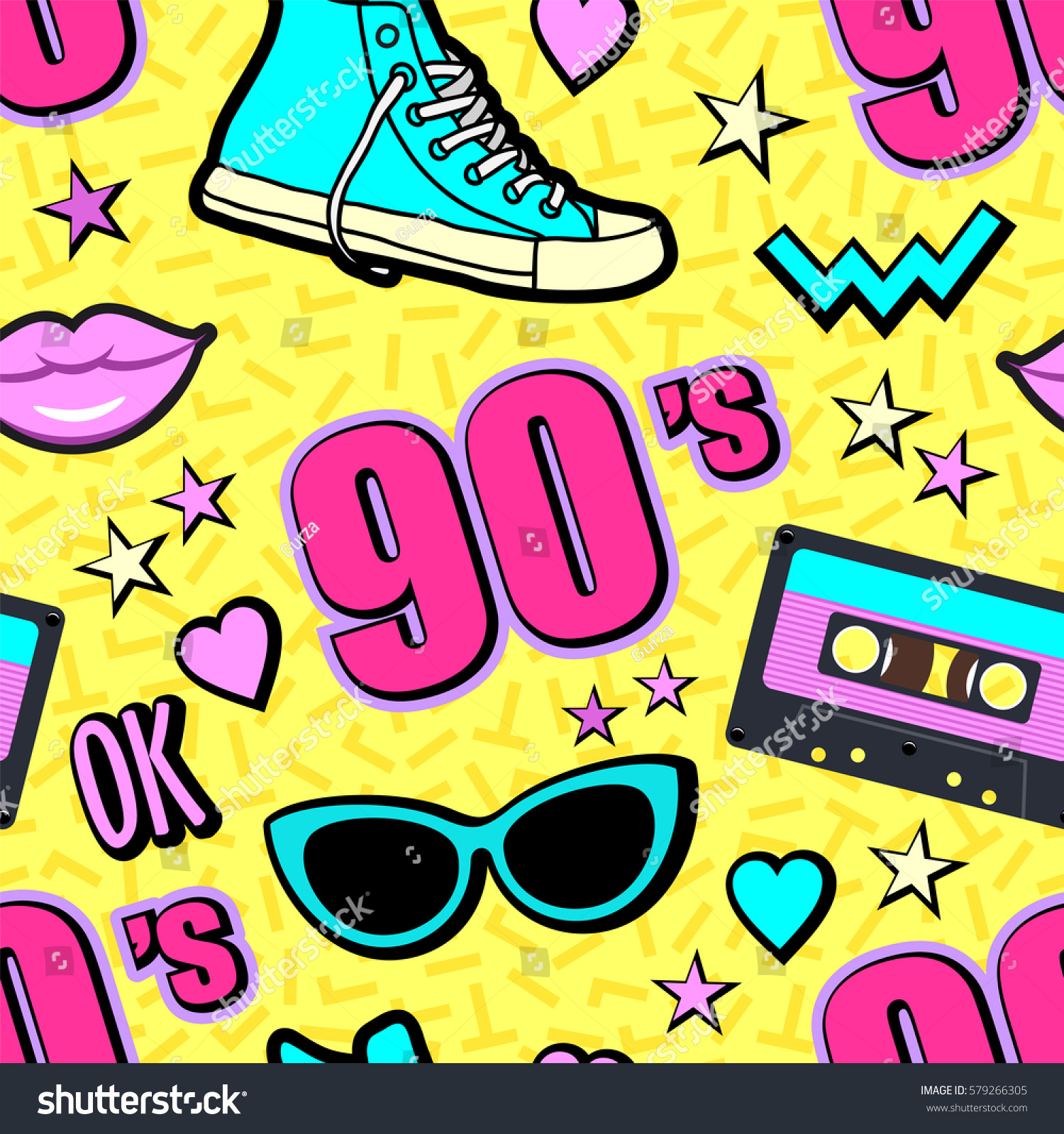 Vector Neon Pop Background 80s 90s 库存矢量图（免版税）579266305 | Shutterstock
