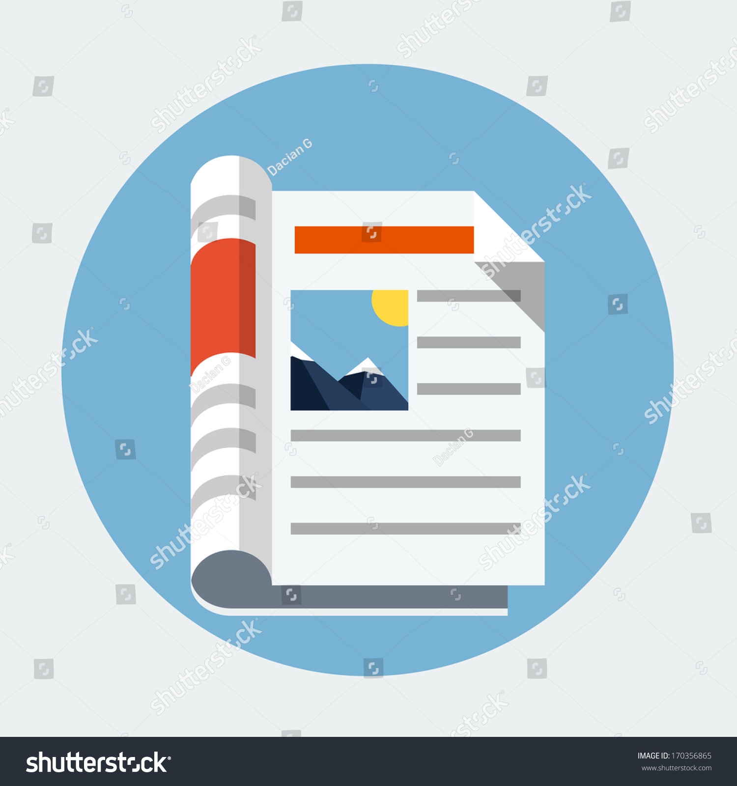 Vector Newspaper Icon Stock Vector (Royalty Free) 170356865 - Shutterstock