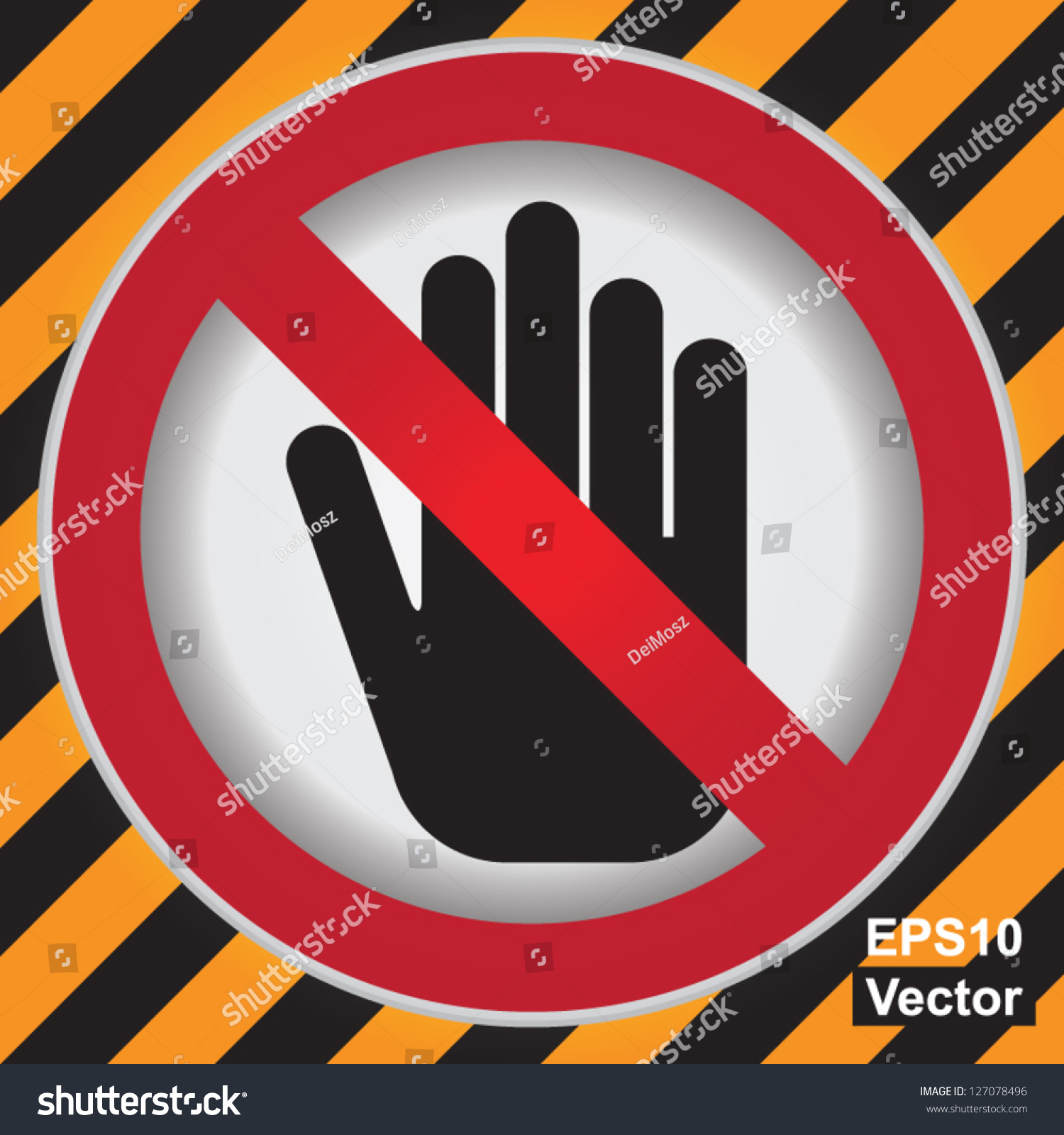 Vector No Entry Do Not Touch Stock Vector (Royalty Free) 127078496