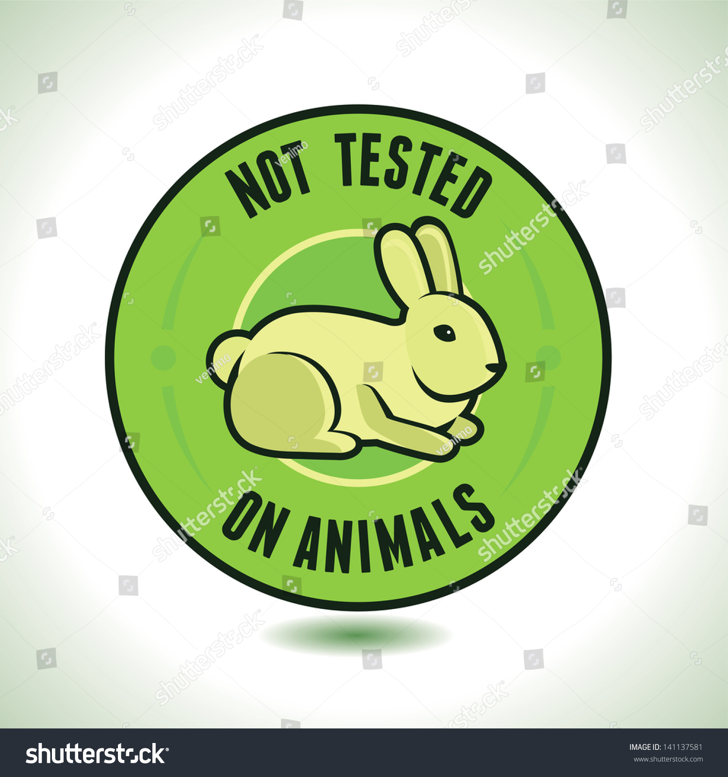 Vector Not Tested On Animals Label Stock Vector Royalty Free 141137581 Shutterstock