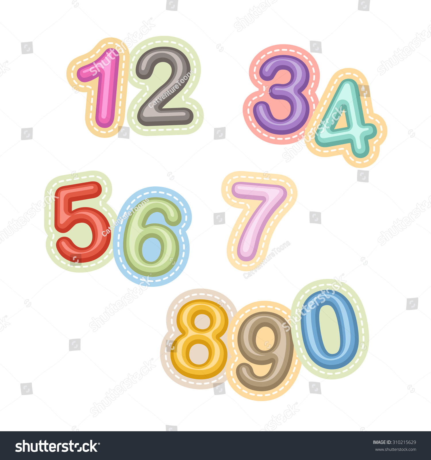 Vector Numbers Stock Vector (Royalty Free) 310215629