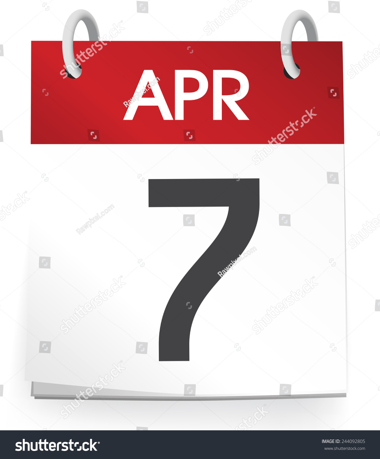 vector-calendar-date-april-7th