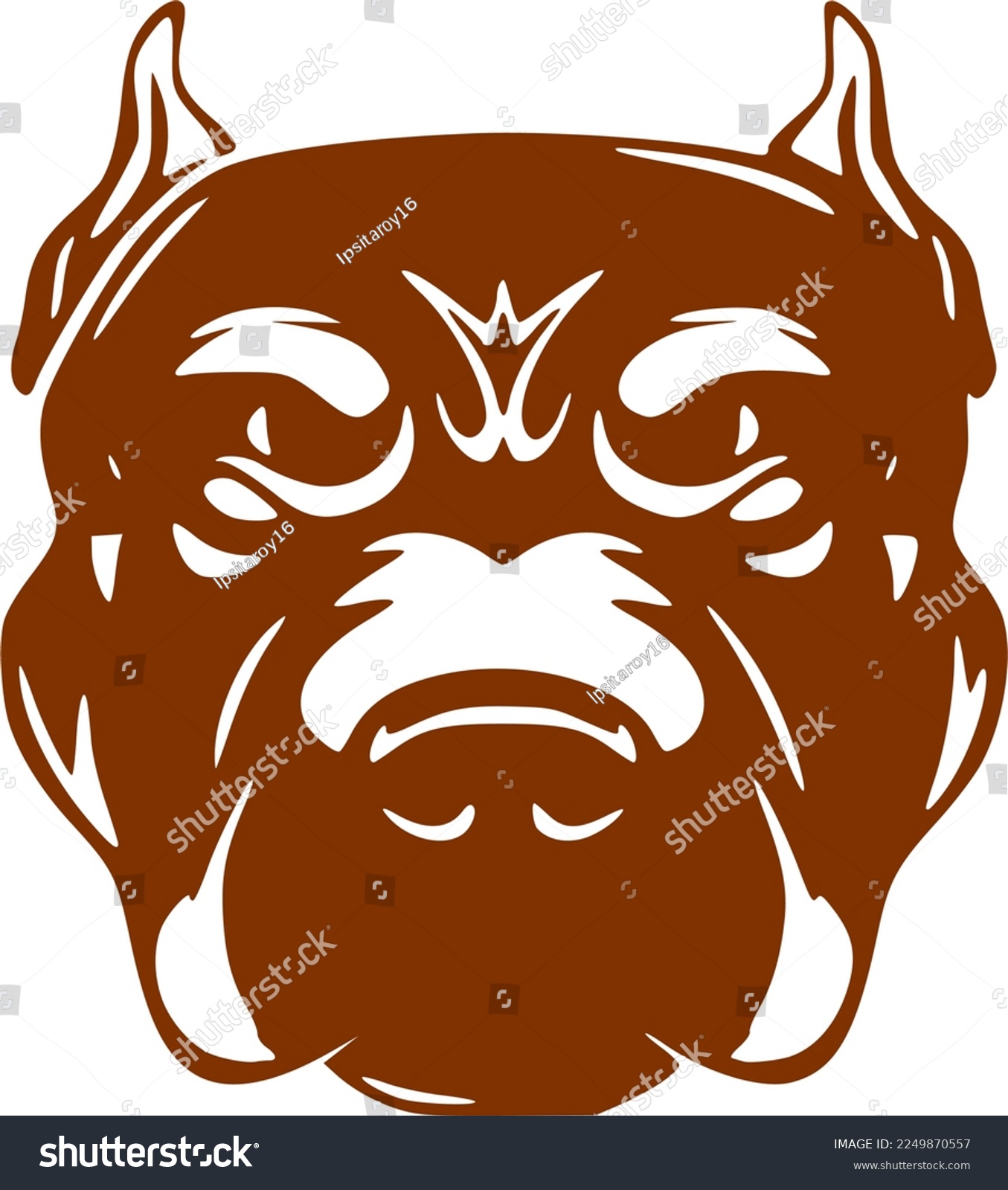 SVG of vector of a dog face svg