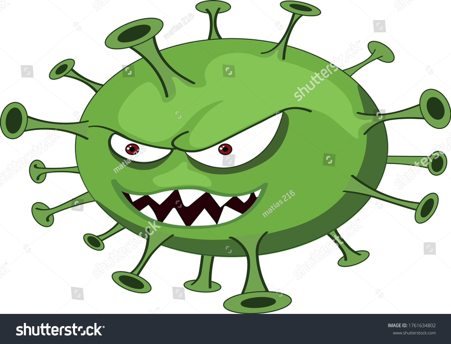 Vector Virus Face Stock Vector (Royalty Free) 1761634802 | Shutterstock