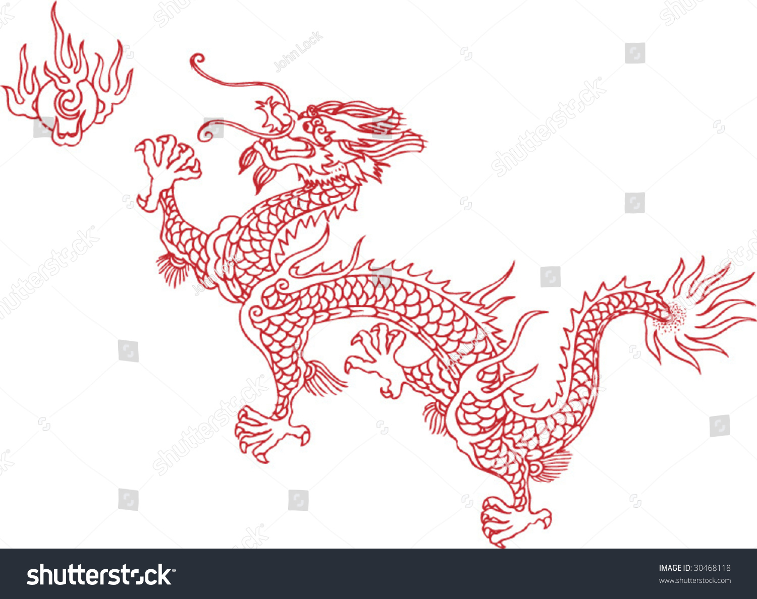 vector of ancient chinese dragon pattern ez canvas
