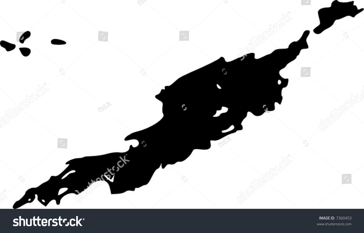 Vector Of Anguilla Map - 7360453 : Shutterstock