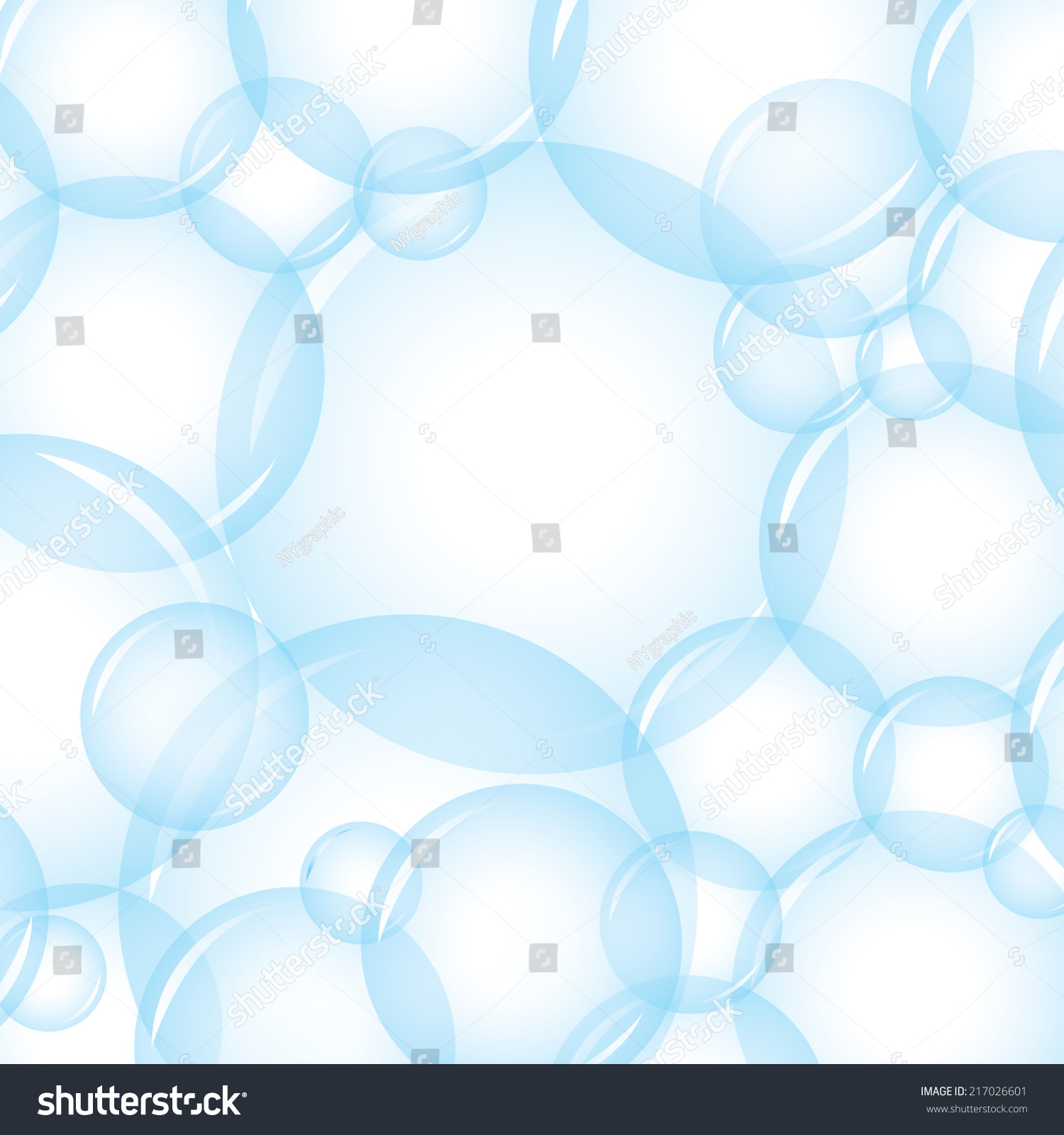 Vector Blue Soap Bubbles Background Stock Vector (Royalty Free) 217026601