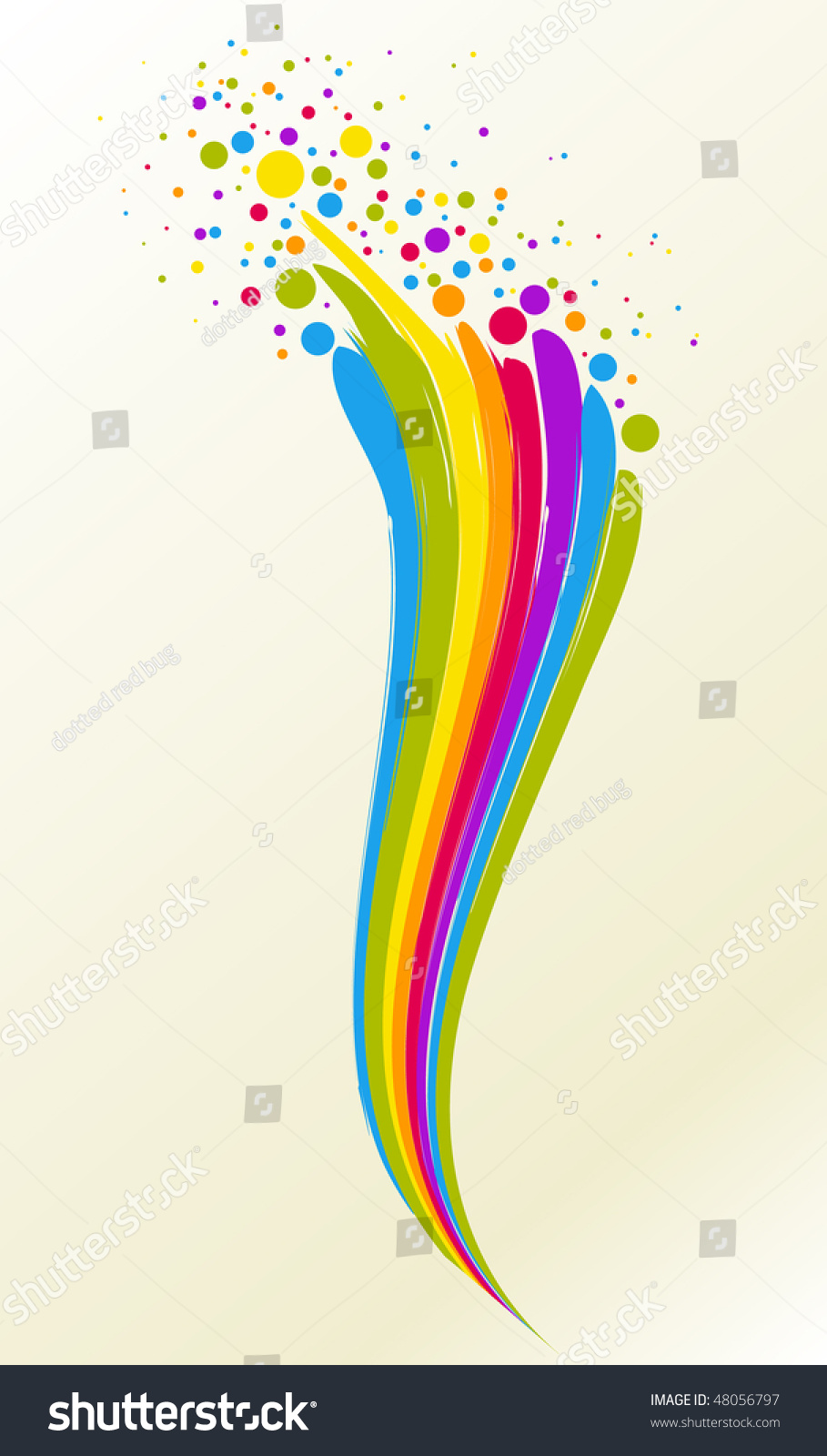 Vector Of Colorful Wave And Circles - 48056797 : Shutterstock