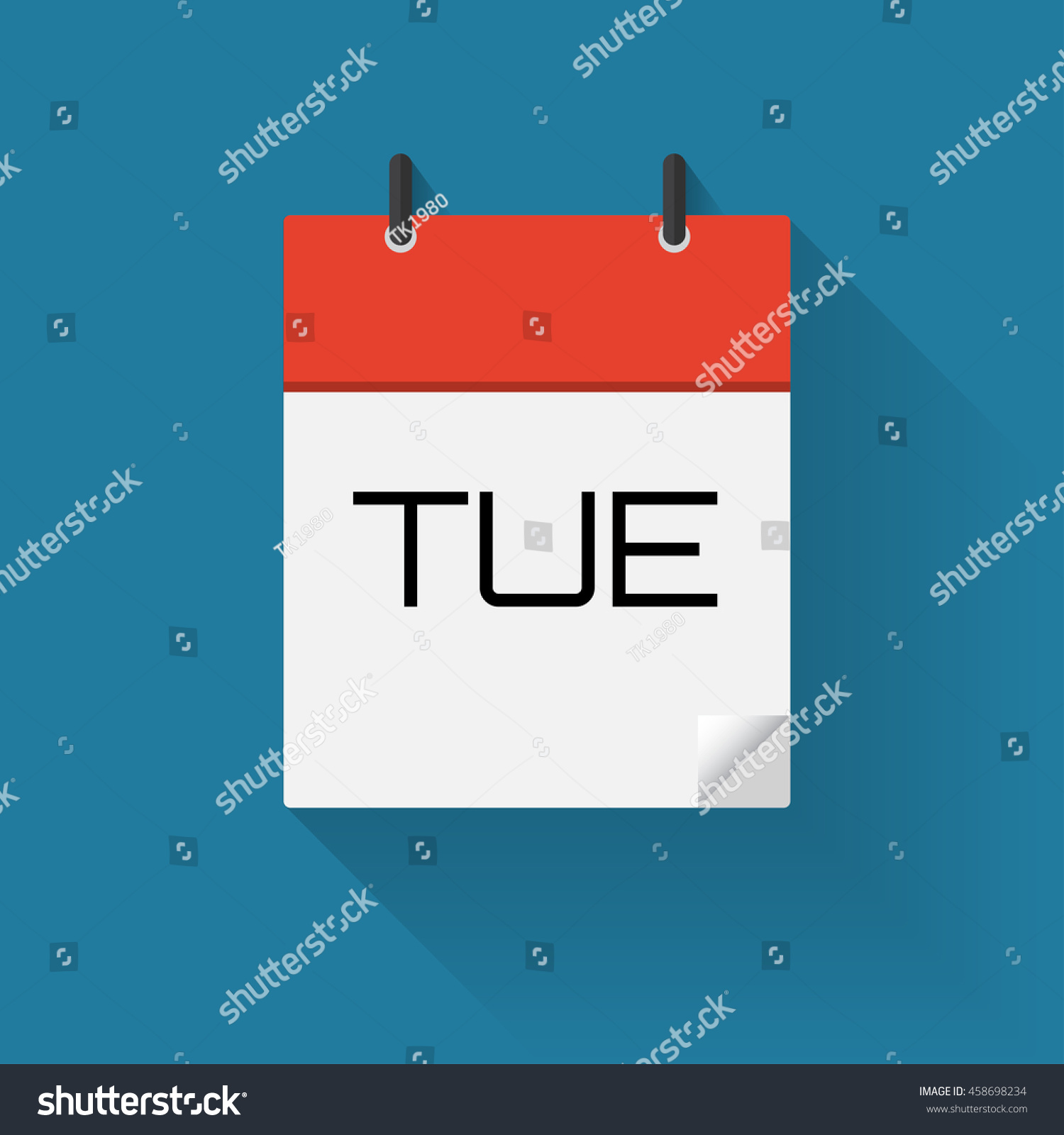 Vector Day Week Calendar Icons Eps10 Stock Vector (Royalty Free) 458698234