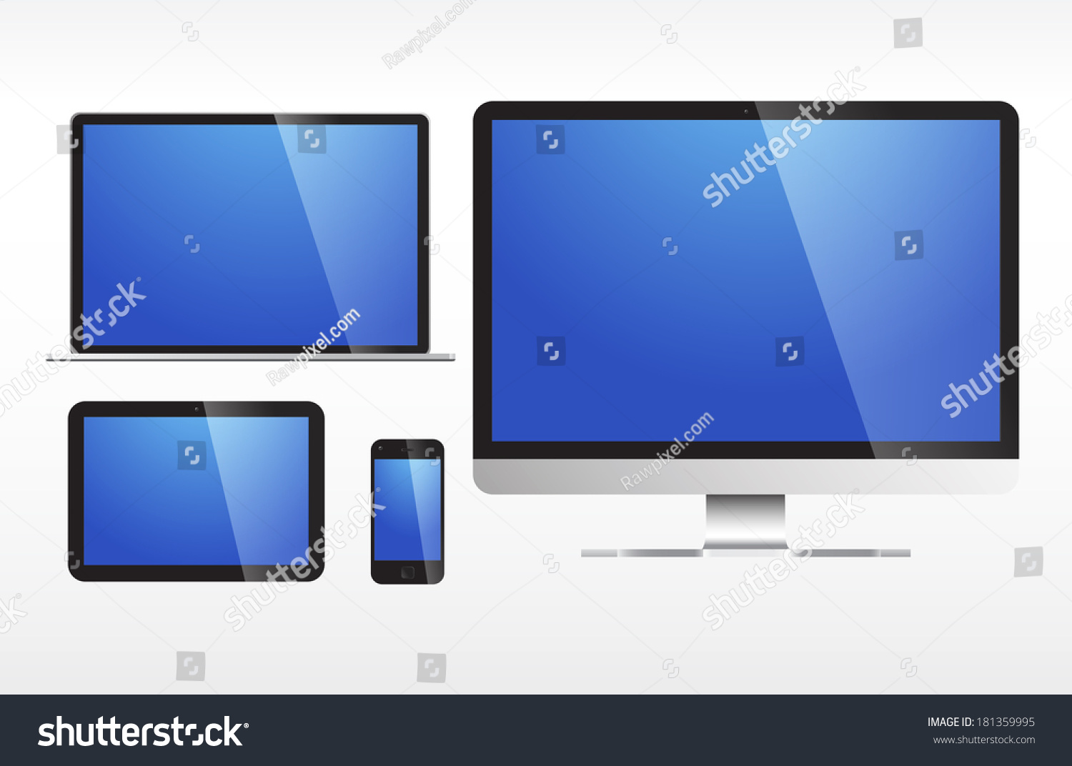 Vector Digital Communication Devices Stock Vector Royalty Free