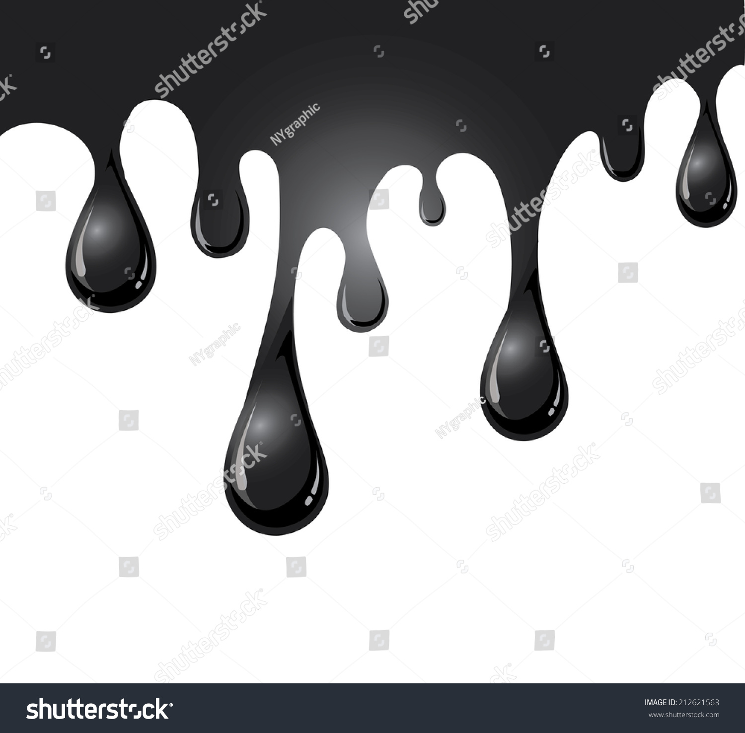 Vector Of Dripping Black Oil Or Ink For Background - 212621563 ...