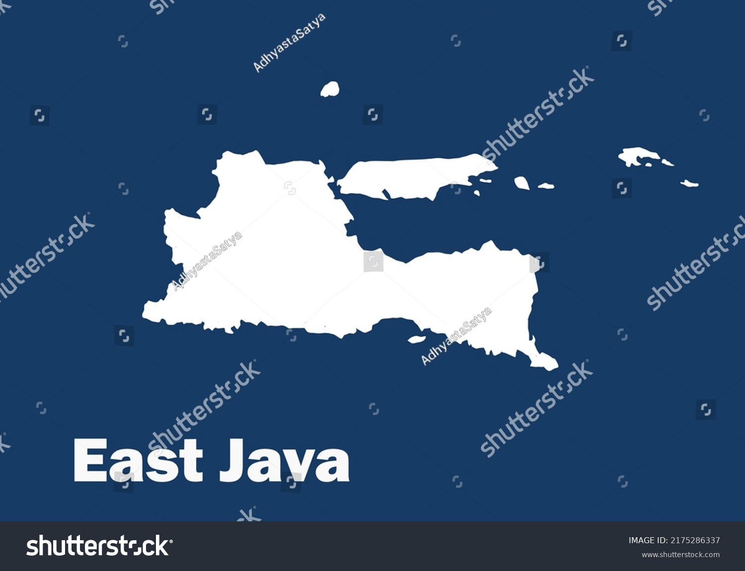 SVG of vector of East Java map in blue and white color svg