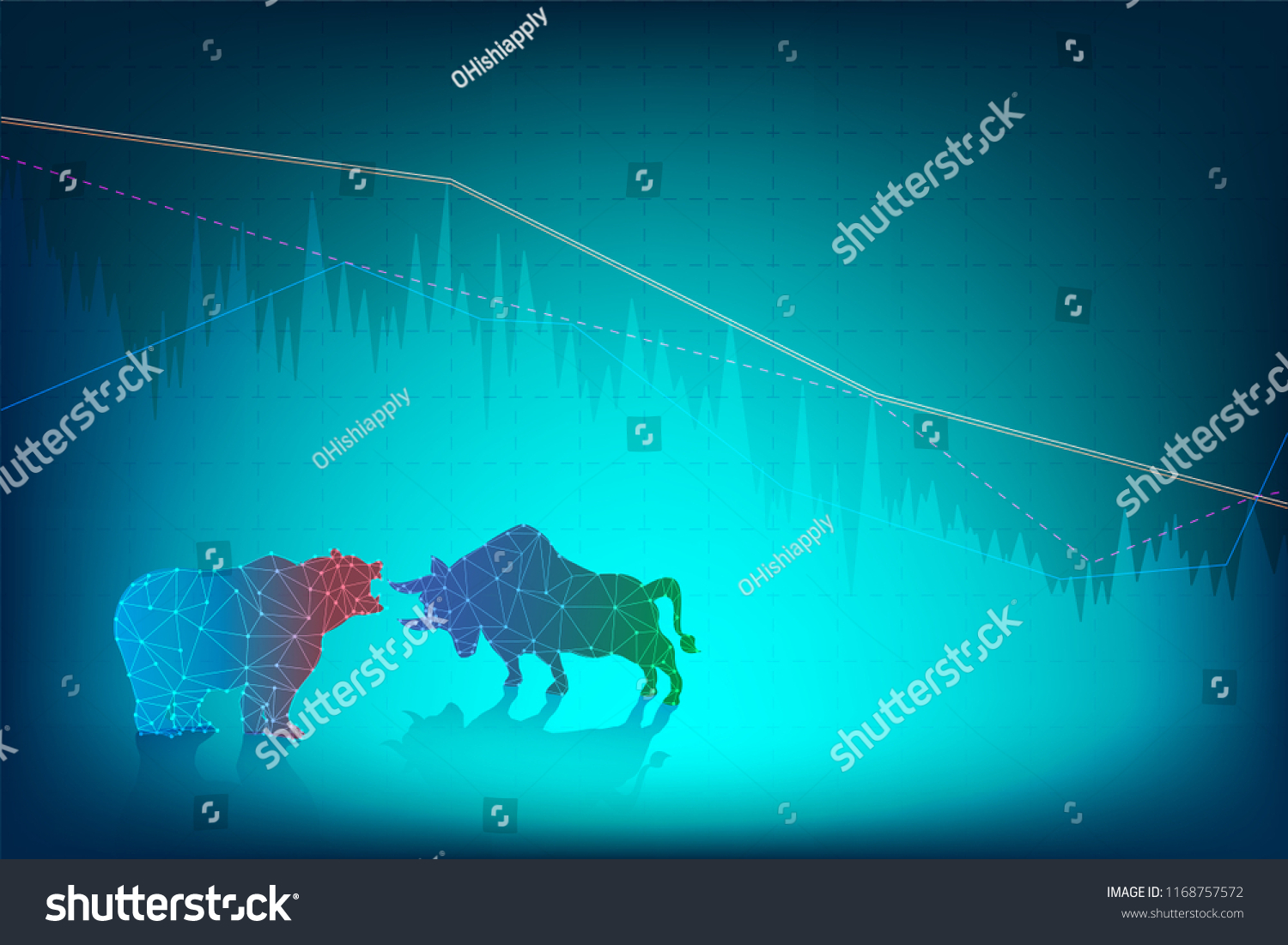 Vector Forex Trading Indicators Graph Bull Stock Vektorgrafik - 