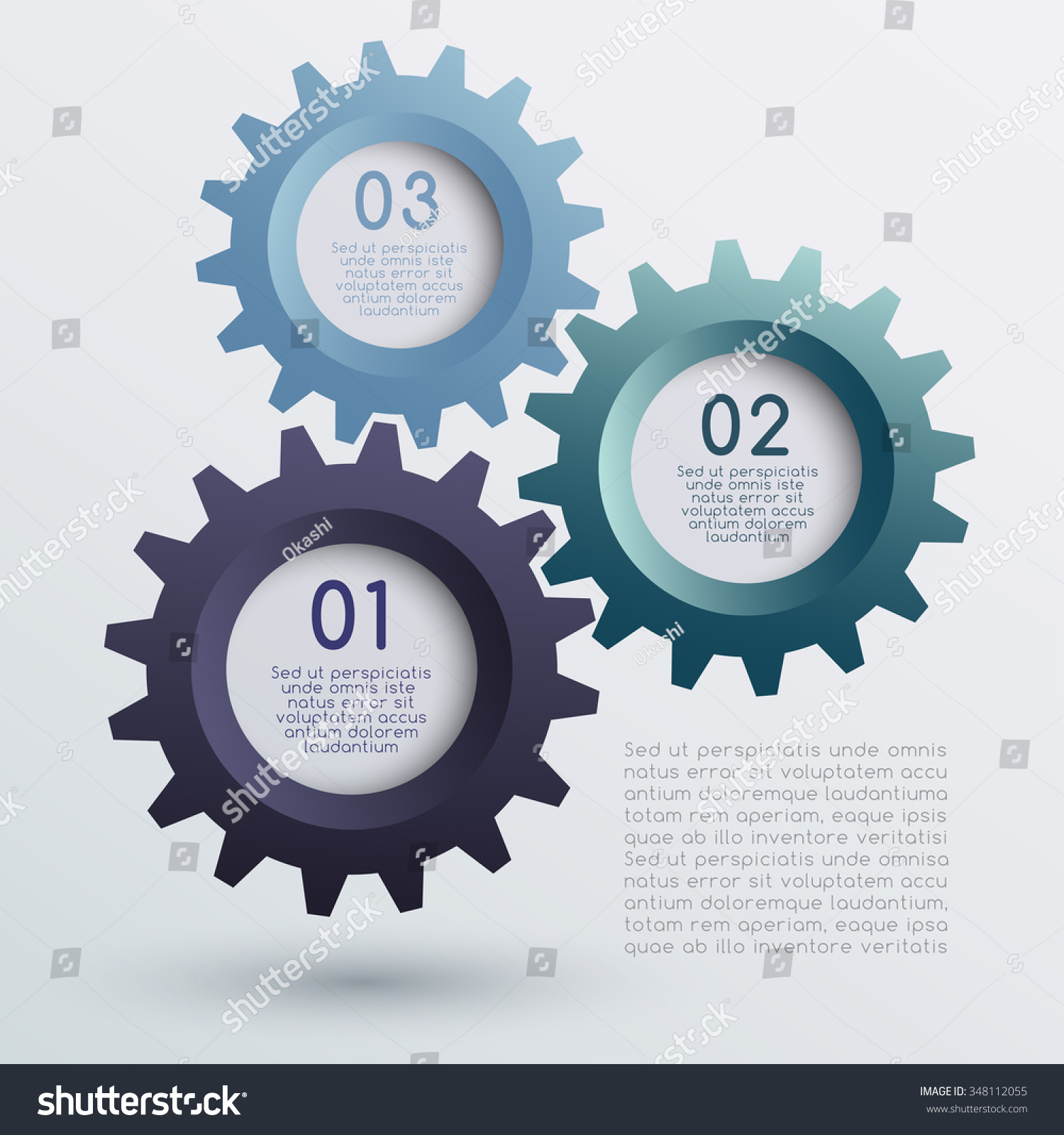 Vector Infographic Gears Vector Illustration Stock Vector (Royalty Free ...