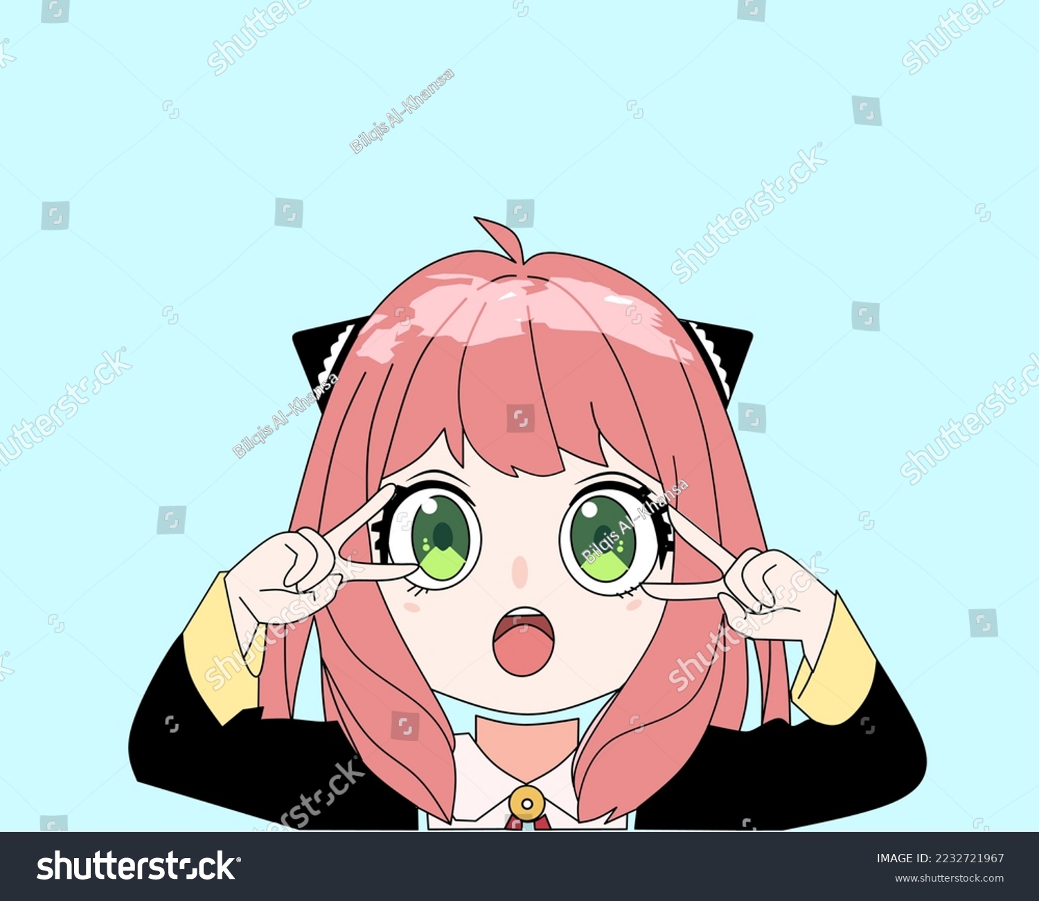 SVG of Vector of japanese anime character svg
