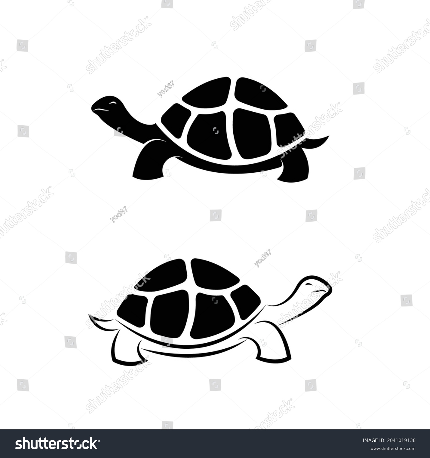 SVG of Vector of land tortoise design on white background. Easy editable layered vector illustration. Wild Animals. Amphibians. svg