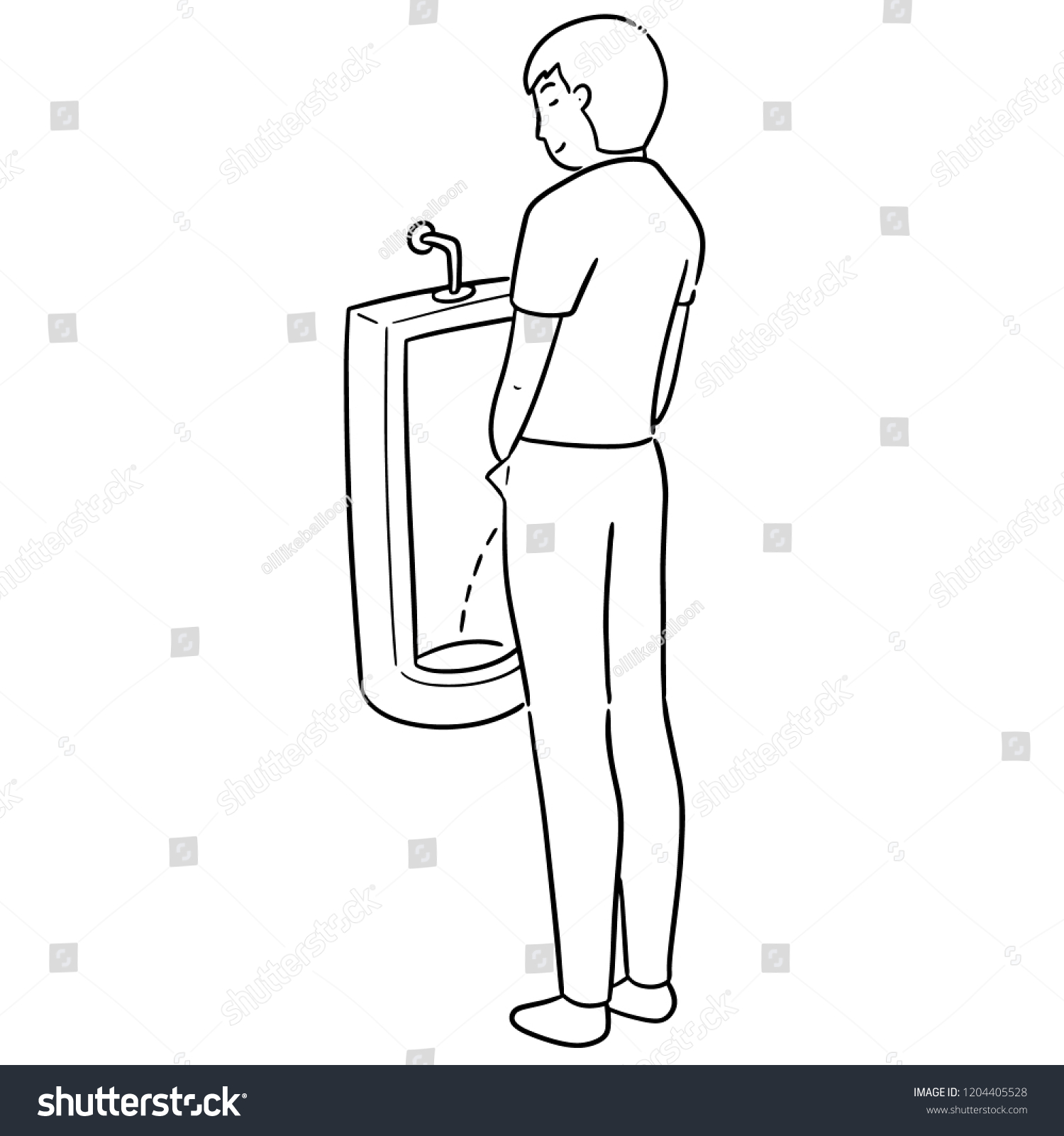 Vector Man Peeing Stock Vector Royalty Free 1204405528 Shutterstock 7161