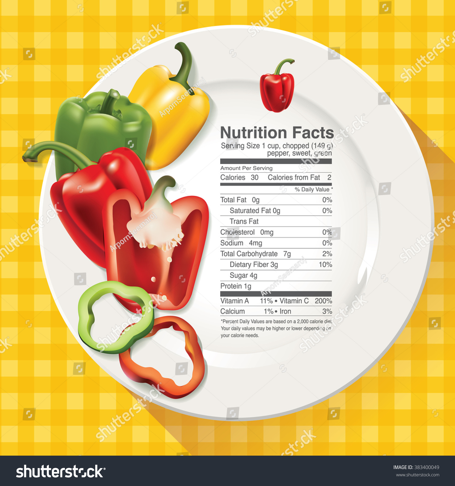 vector nutrition facts red yellow green stock vector (royalty free