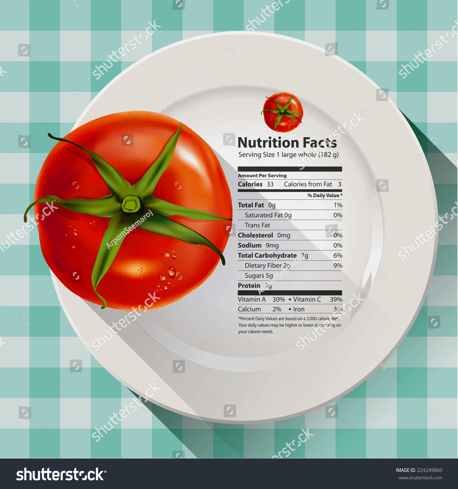 Vector Nutrition Facts Tomato Stock Vector Royalty Free 224249860   Stock Vector Vector Of Nutrition Facts Tomato 224249860 