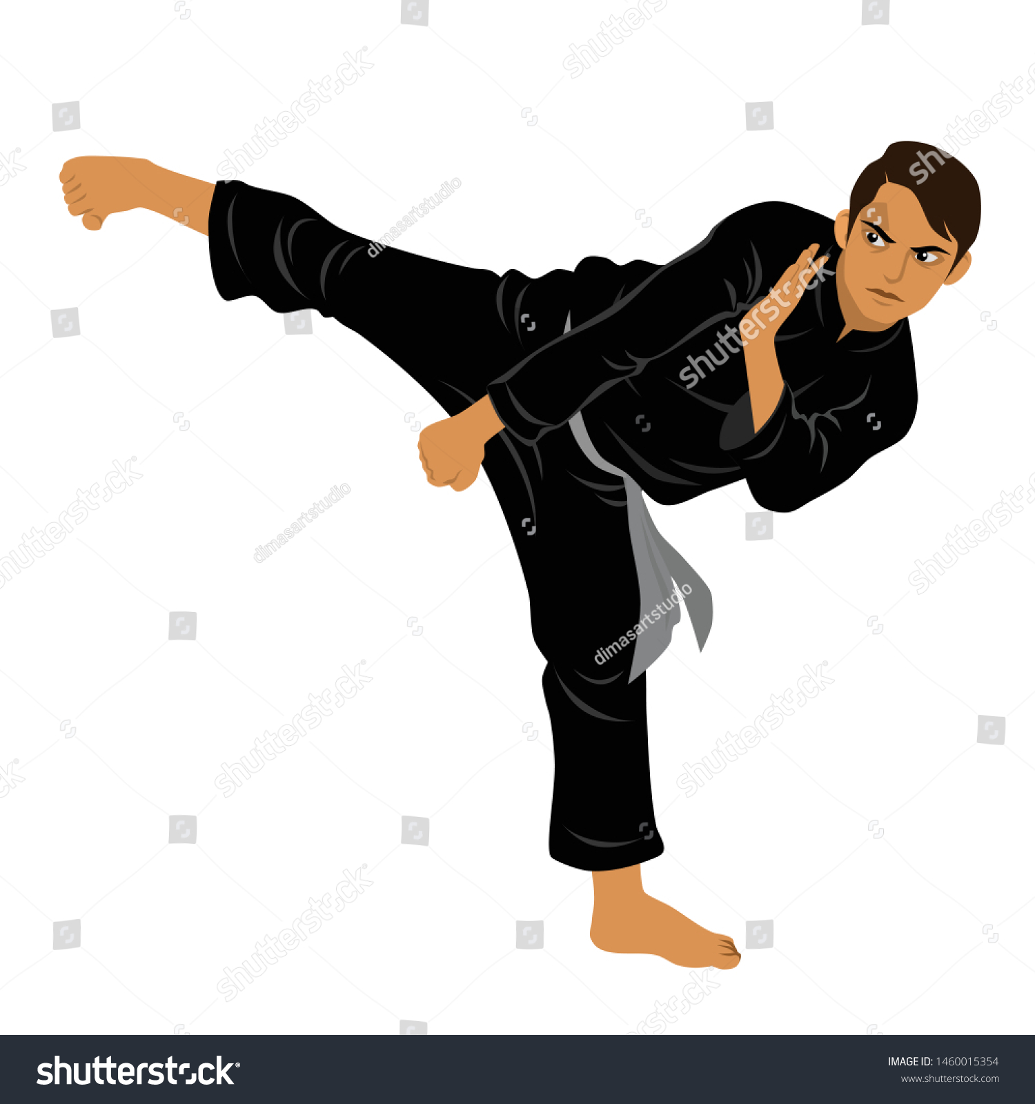 Vector Silat Martial Arts Indonesia Pose Stock Vector Royalty Free 1460015354