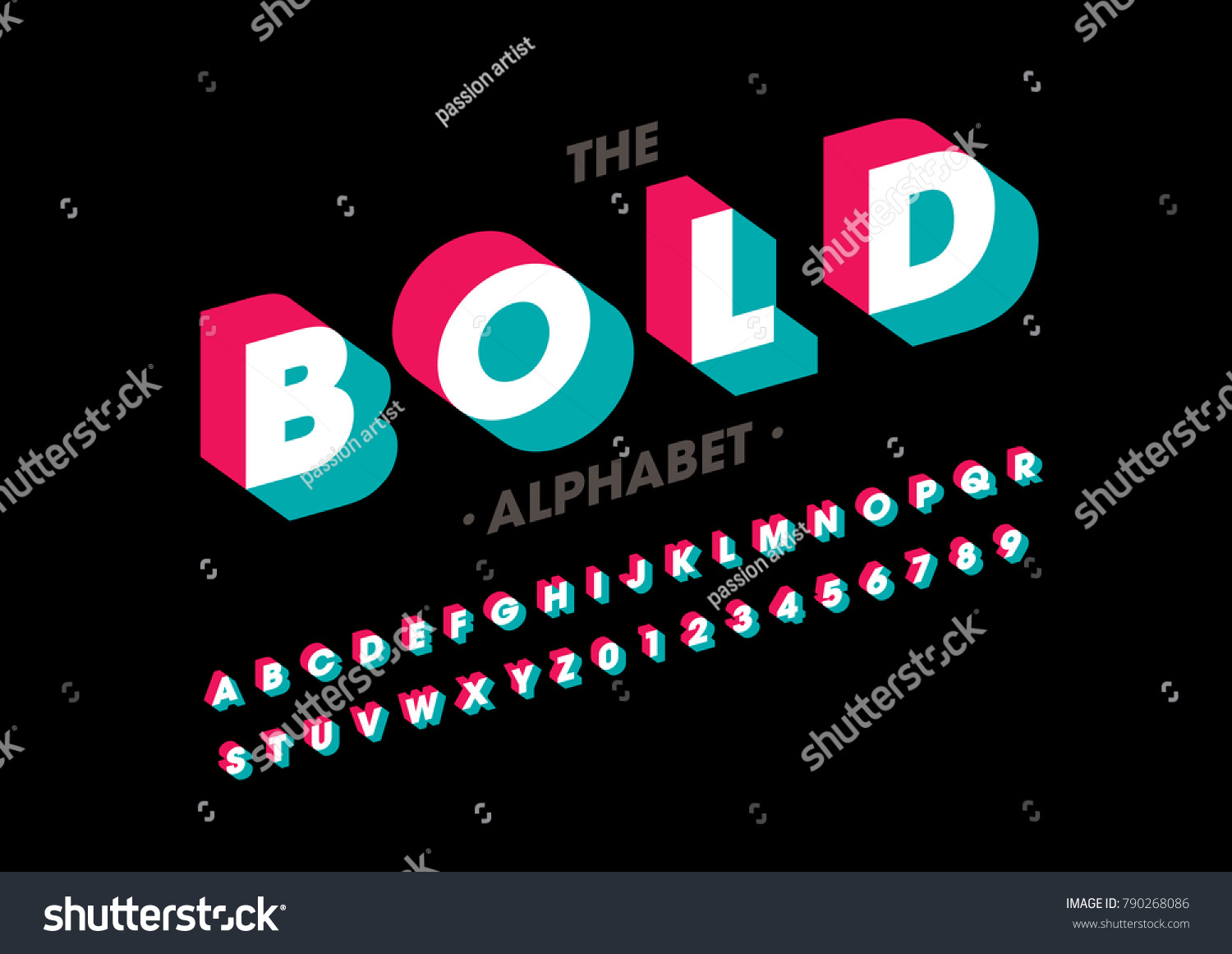 Vector Stylized Bold Font Alphabet Stock Vector (Royalty Free ...