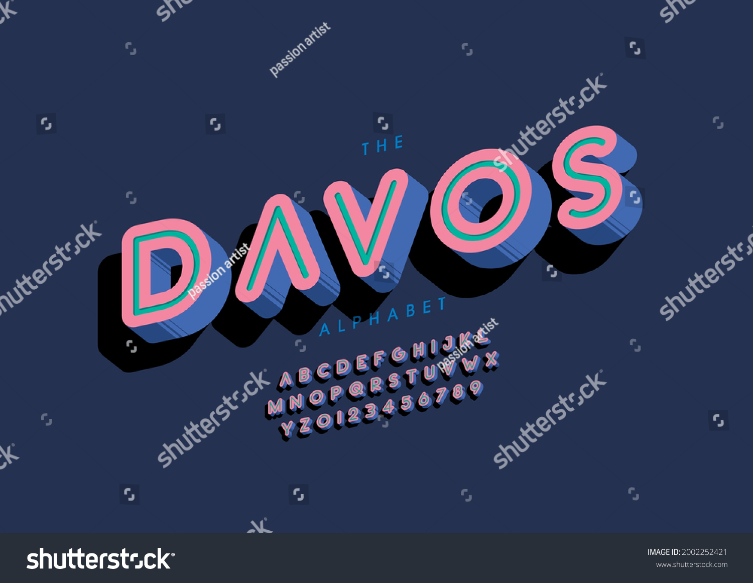 SVG of Vector of stylized davos alphabet and font svg