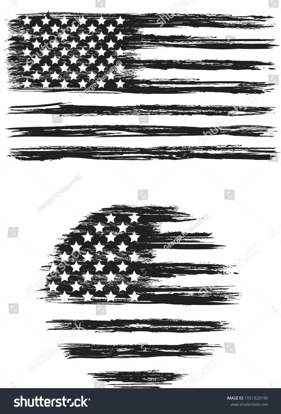SVG of Vector Of The Distressed American Flag  svg