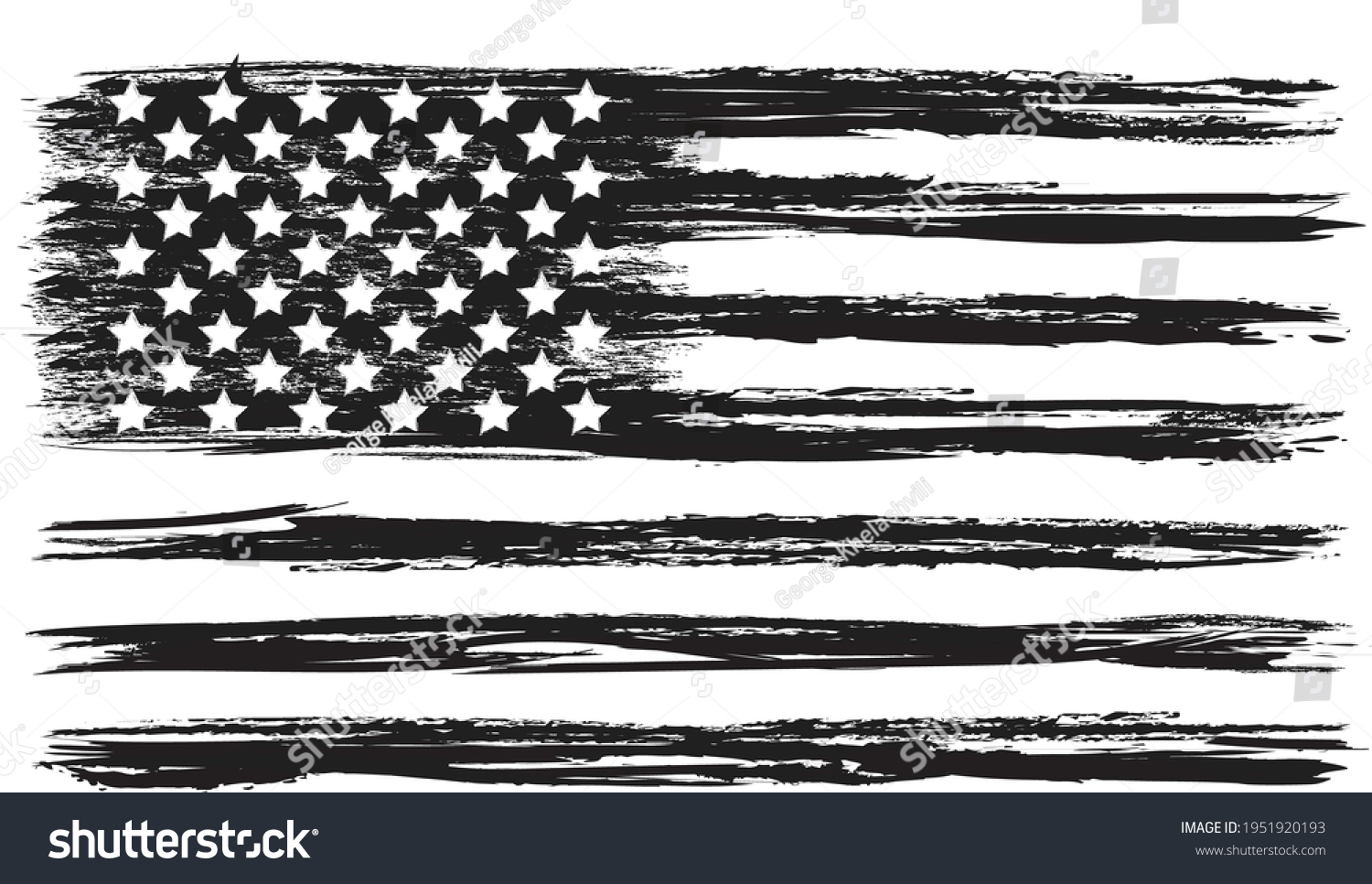 SVG of Vector Of The Distressed American Flag  svg