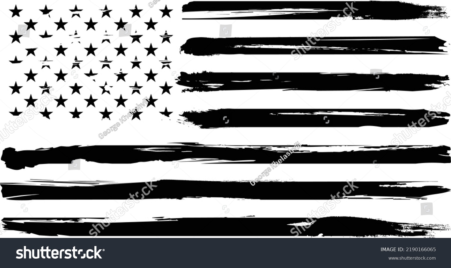 SVG of Vector Of The Distressed American Flag svg