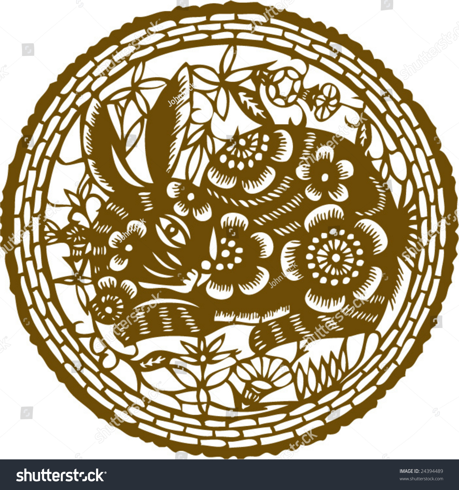 Vector Of Traditional Ancient Chinese Artistic Pattern - 24394489 ...