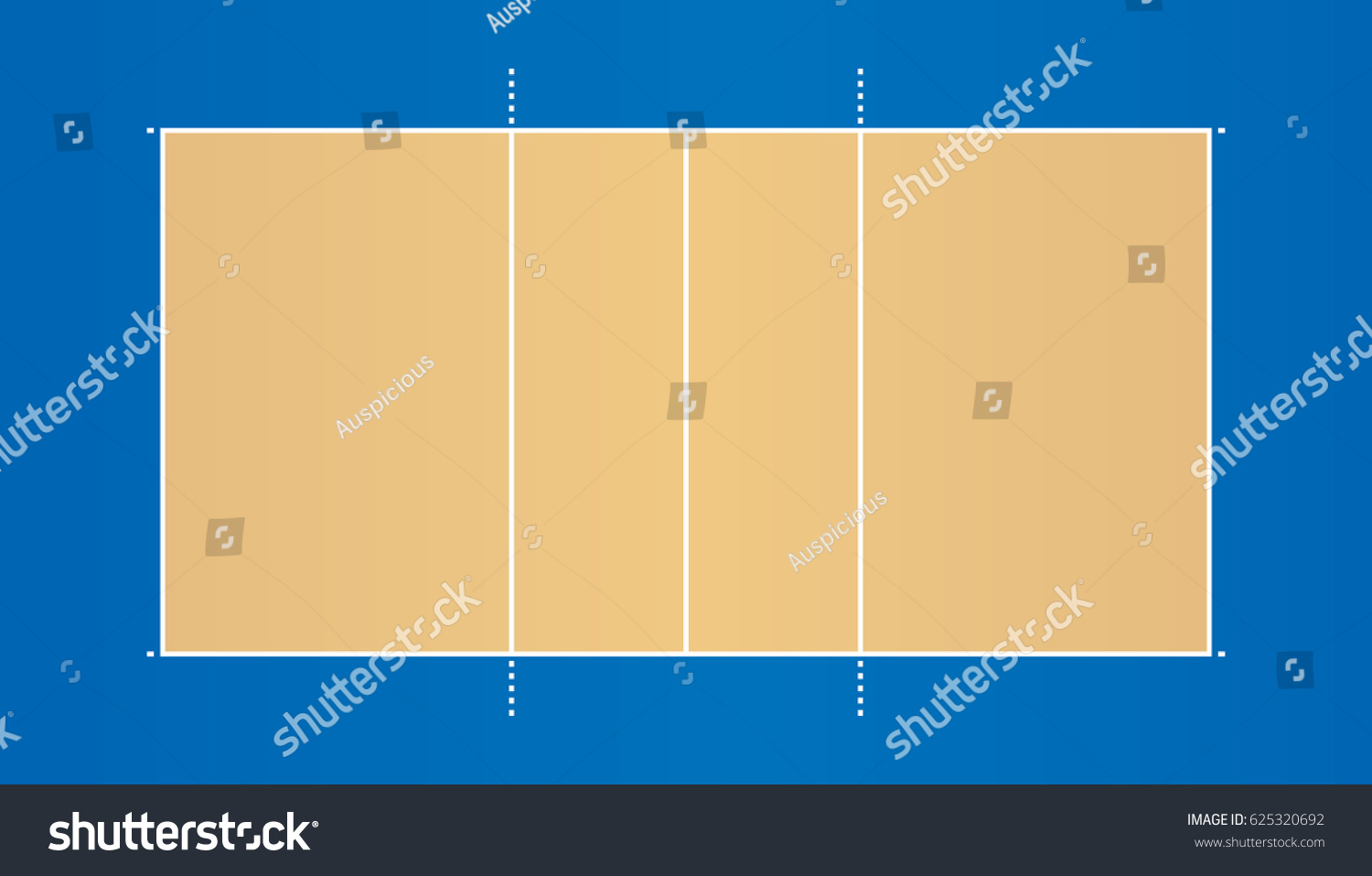 Vector Volleyball Court Colorful Ground Stock Vector (Royalty Free ...