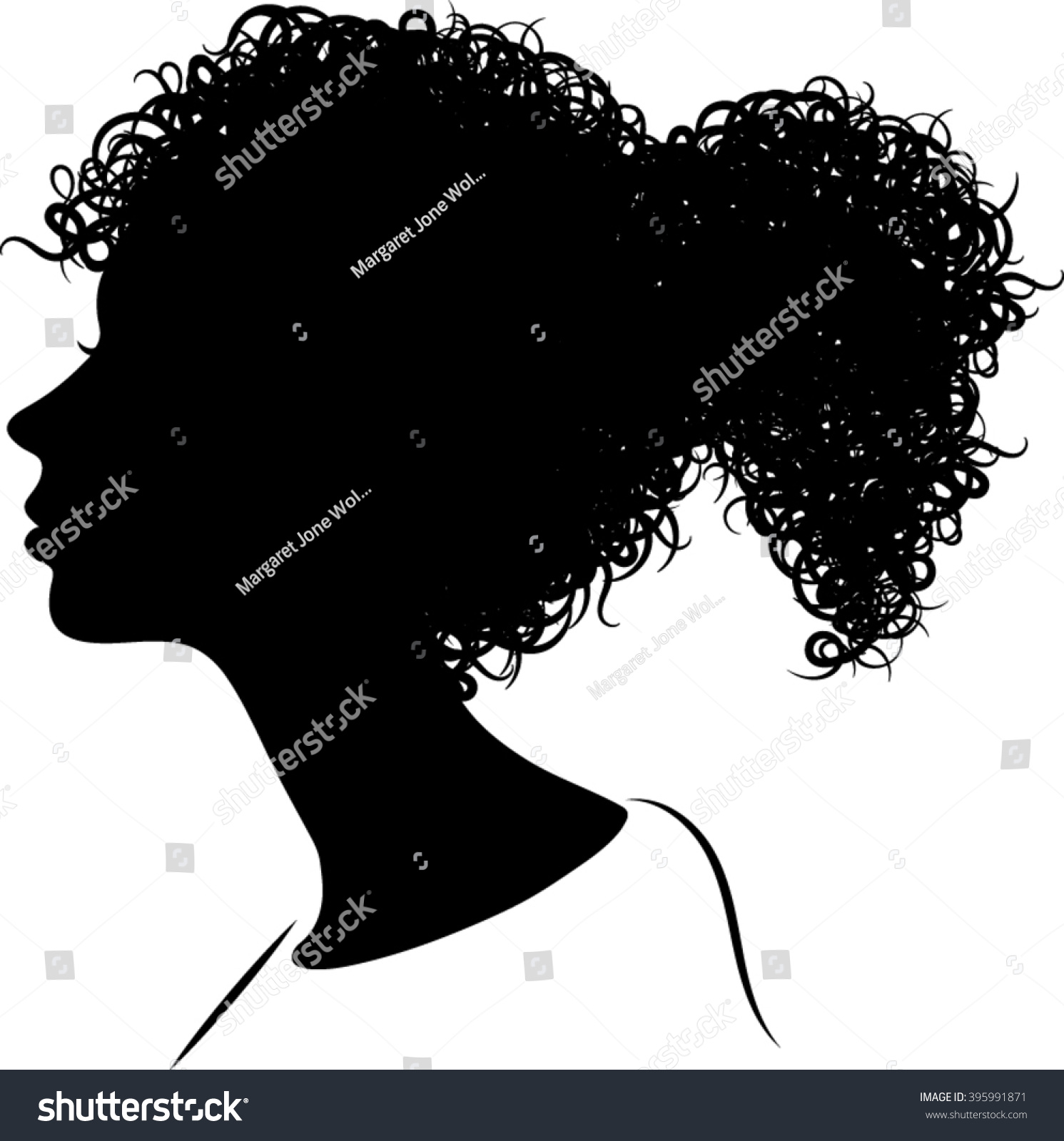 Vector Woman Silhouette Stock Vector 395991871 - Shutterstock