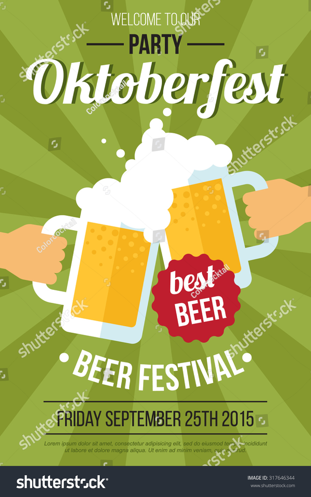 Vector Oktoberfest Beer Festival Poster Flyer Stock Vector Royalty Free
