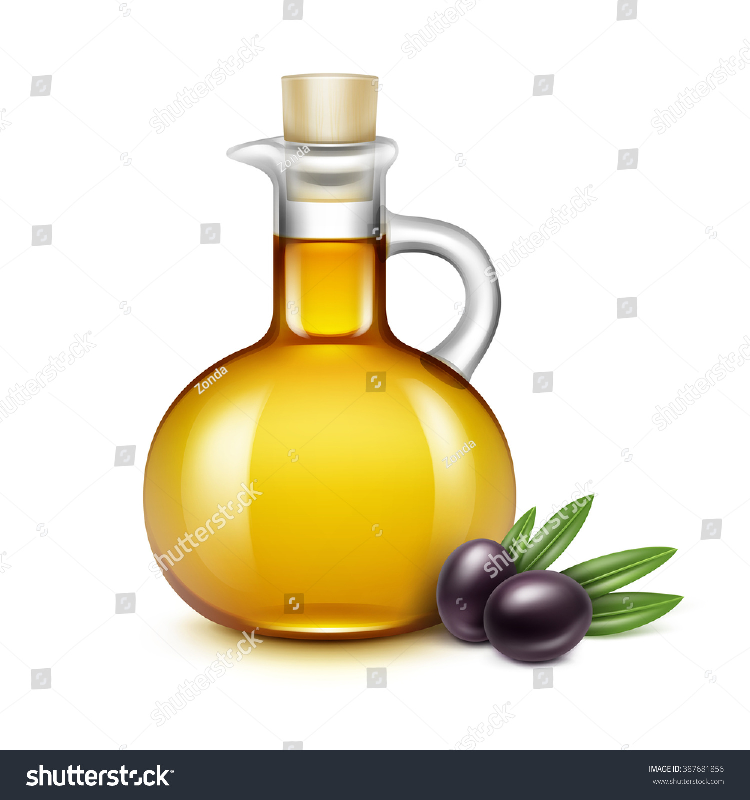 Vector Olive Oil Glass Jug Pitcher Stock Vector Royalty Free 387681856 