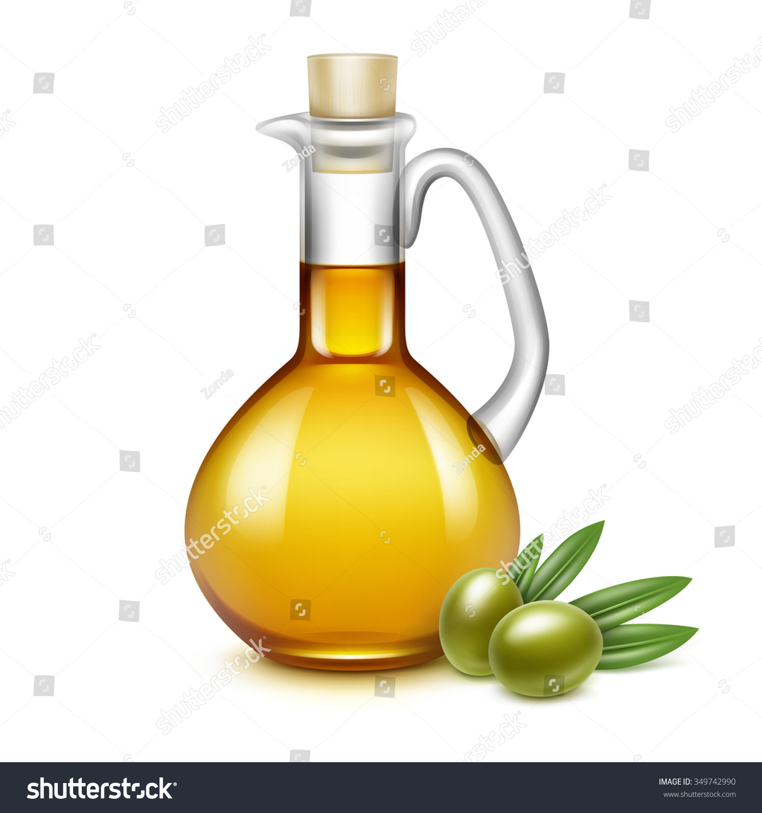 Vector Olive Oil Glass Jug Pitcher Stock Vector Royalty Free 349742990 