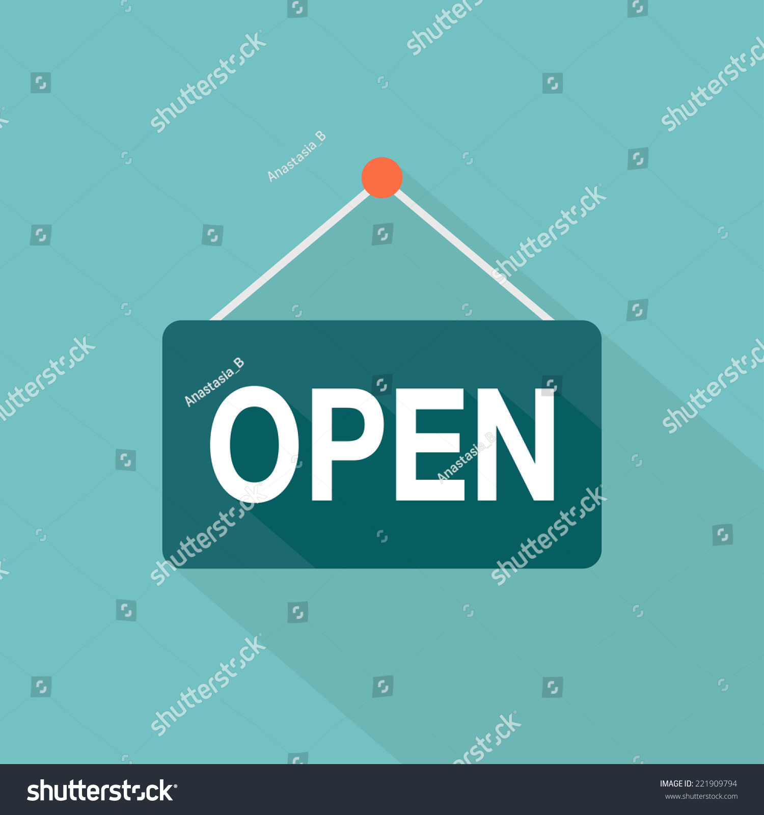 Vector Open Door Sign Label Text Stock Vector Royalty Free