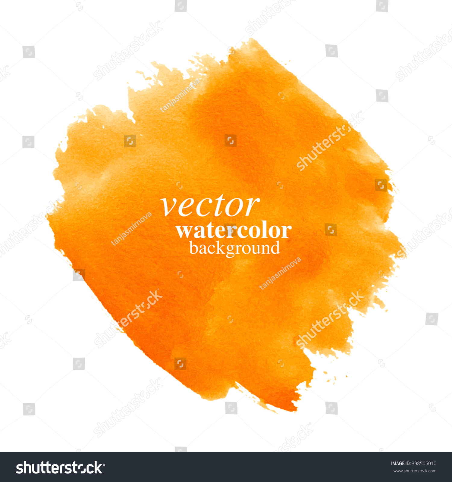Vector Orange Watercolor Abstract Background Wektor stockowy